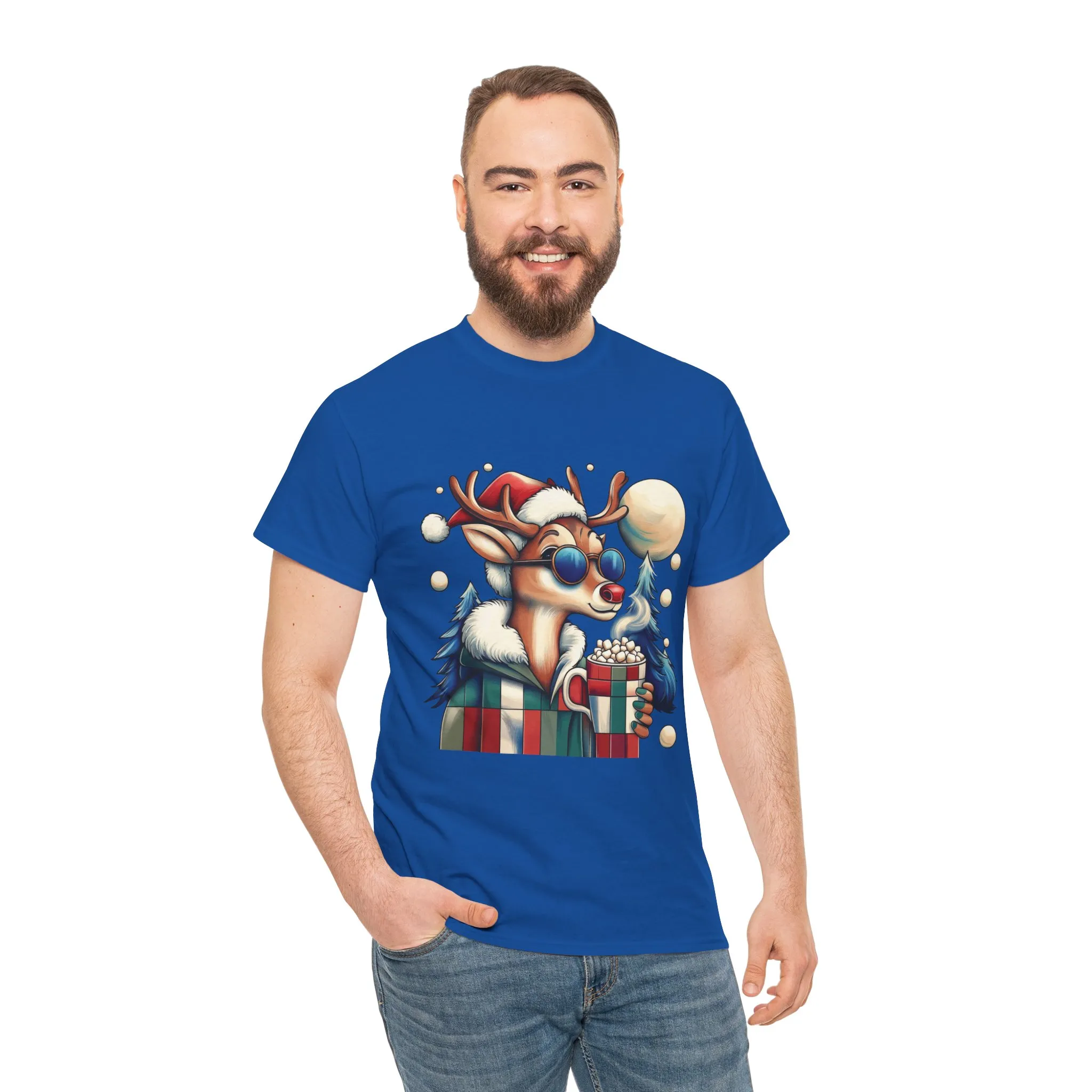 Cool Reindeer Christmas T-Shirt, Funny Holiday Shirt for Men - Image 20