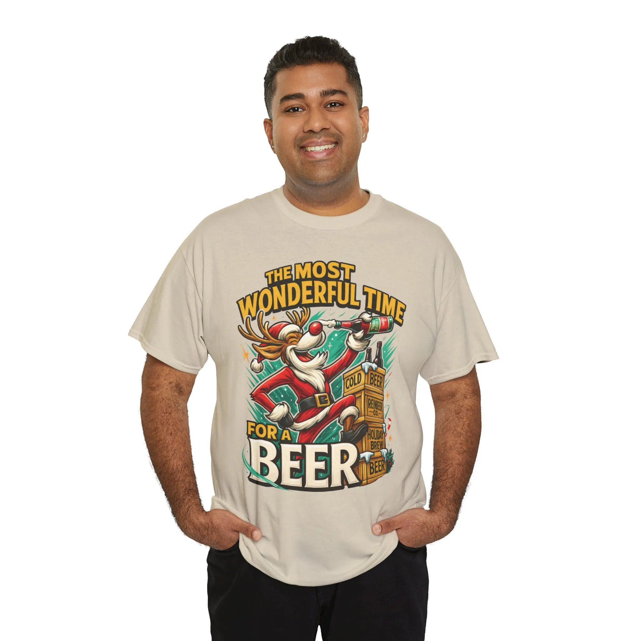 Funny Christmas Beer T-Shirt for Men, The Most Wonderful Time for a Beer - Image 9