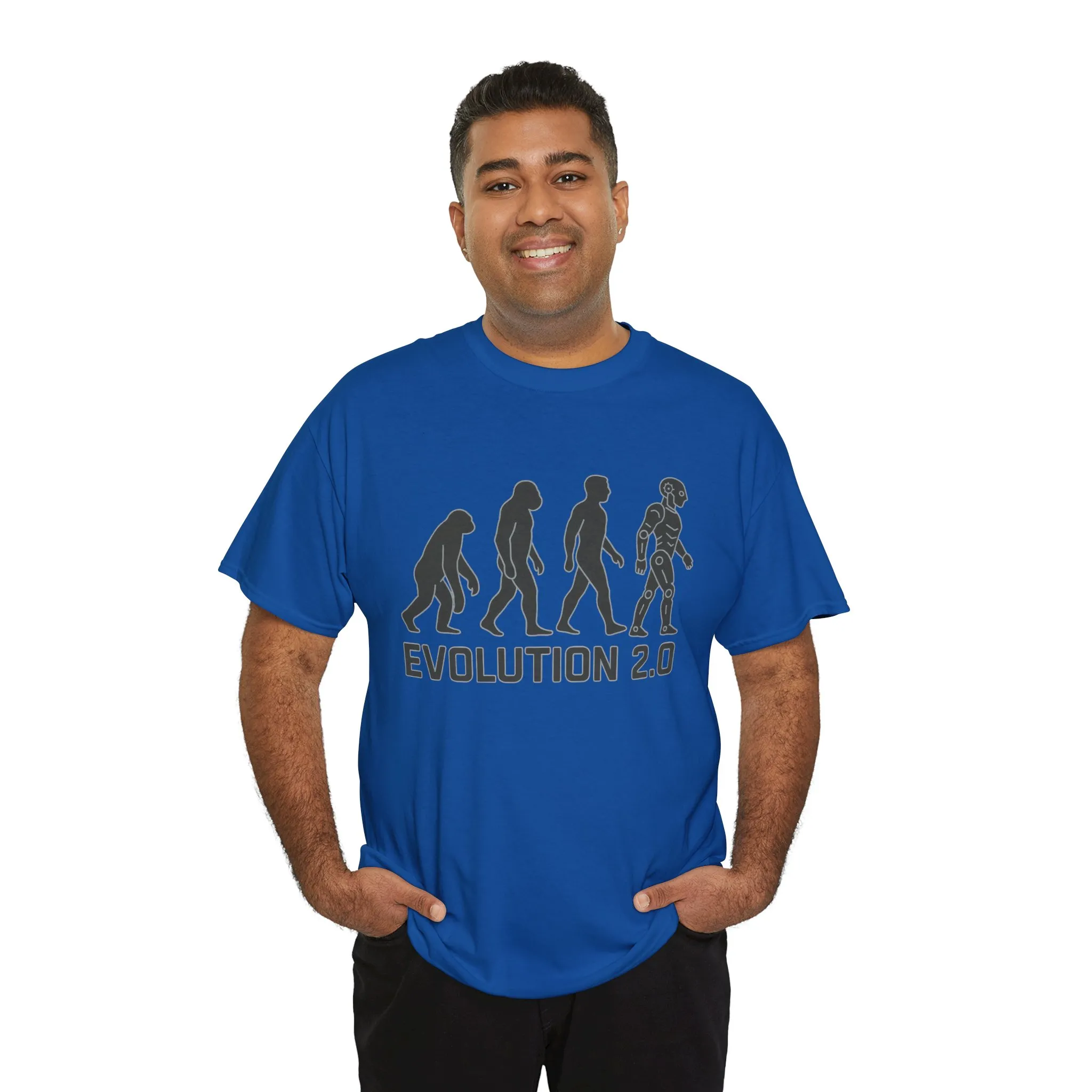 Evolution 2.0 Futuristic Robot Human Evolution T-Shirt, Cyberpunk Tech Graphic Tee for Men, Modern AI Inspired Sci-Fi Shirt - Image 32