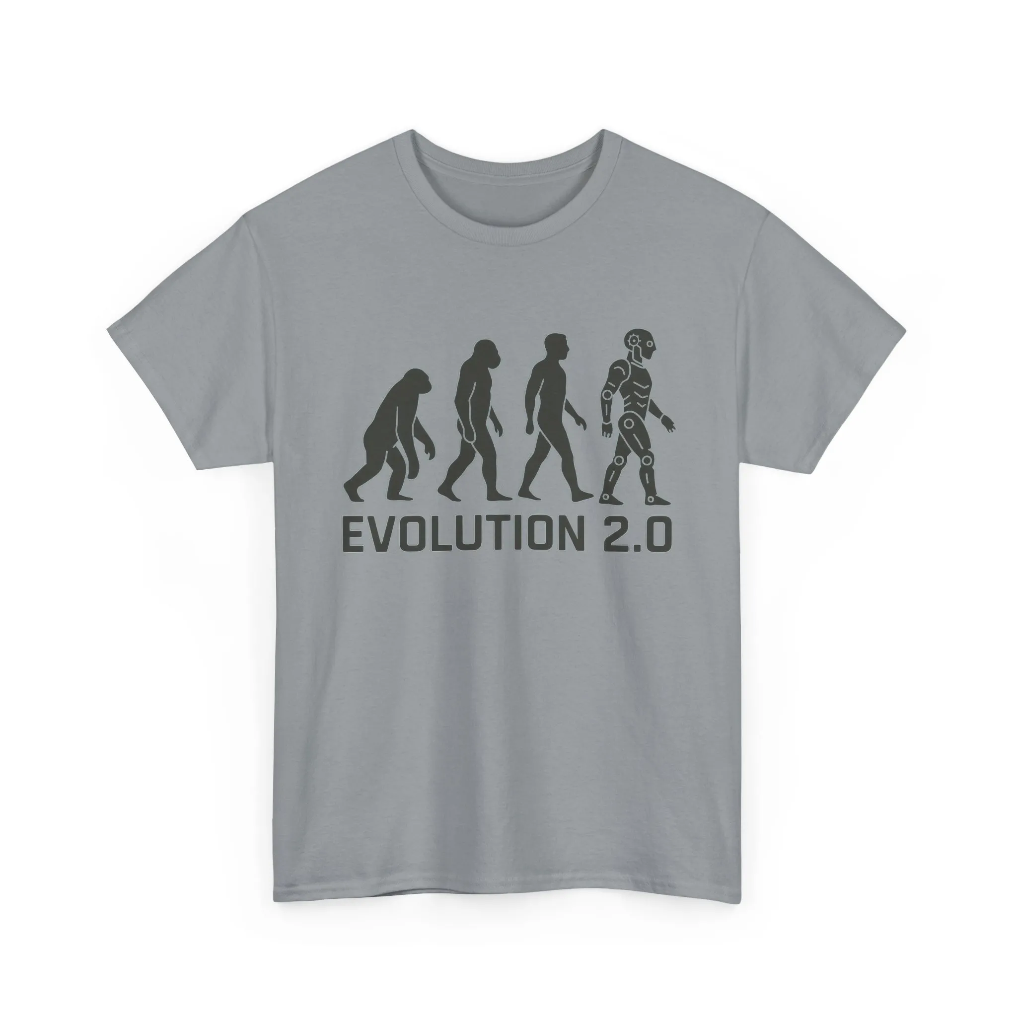 Evolution 2.0 Futuristic Robot Human Evolution T-Shirt, Cyberpunk Tech Graphic Tee for Men, Modern AI Inspired Sci-Fi Shirt - Image 17