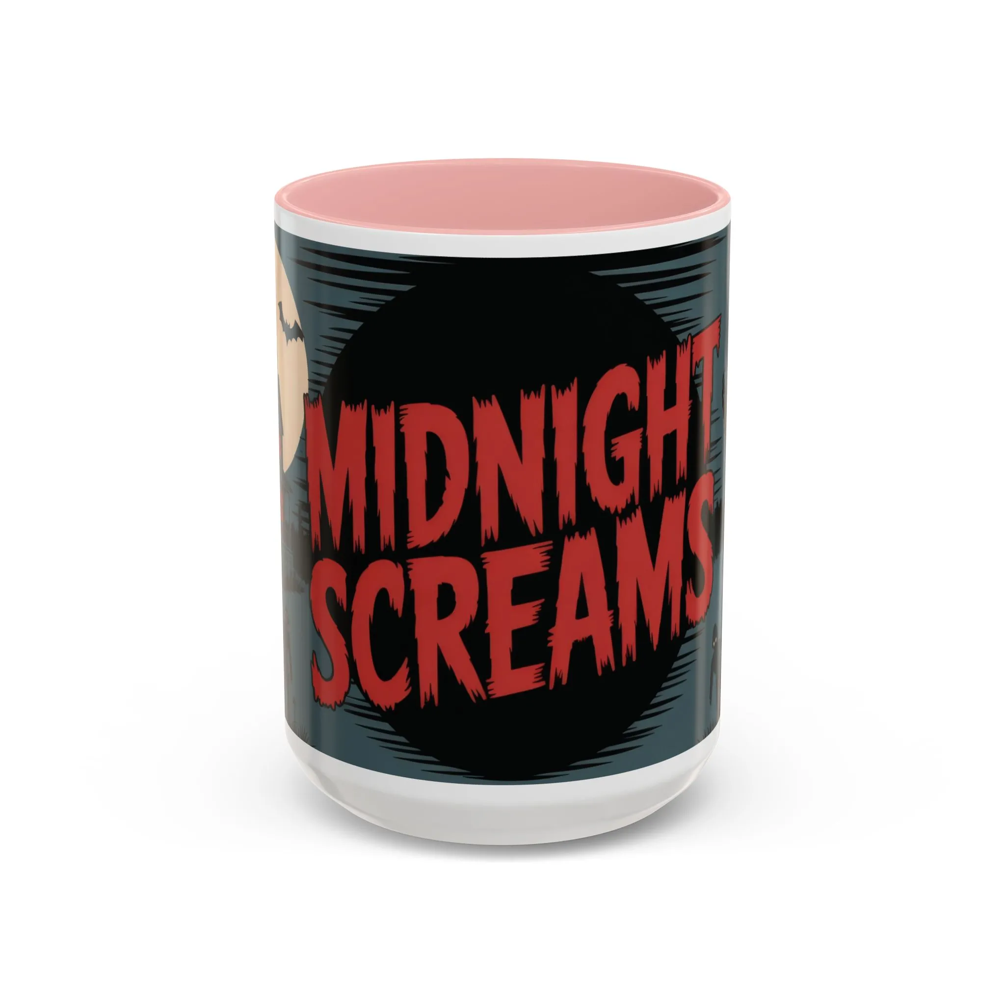 Midnight Screams Mug, Retro Horror Movie Poster Coffee Cup, Gothic Halloween Gift for Horror Lovers, Accent Coffee Mug (11, 15oz) - Image 11