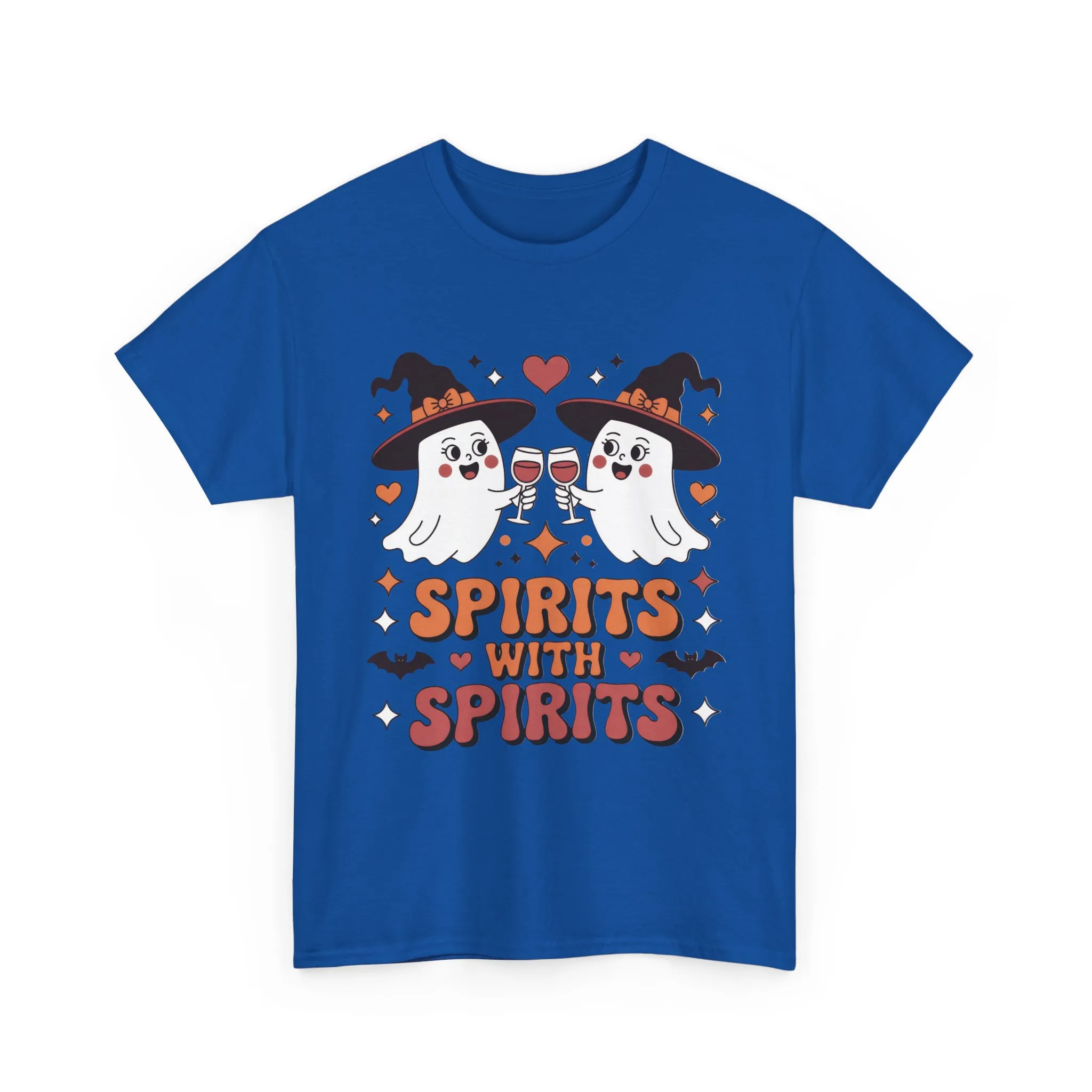Spirits With Spirits Women's Halloween T-Shirt, Funny Ghost Drinking Wine Tee, Witches Party Shirt, Spooky Season Gift for Her - Image 19