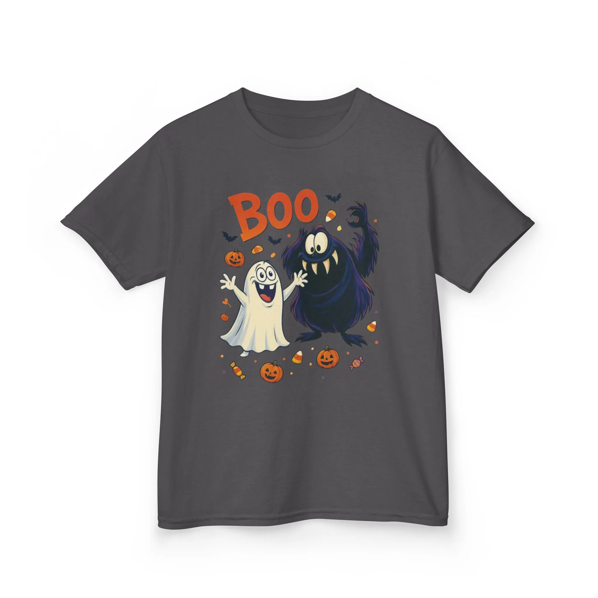Kids Halloween T-Shirt BOO! Cute Ghost Monster Shirt, Funny Spooky Graphic Tee for Boys Girls, Halloween Costume Gift - Image 10