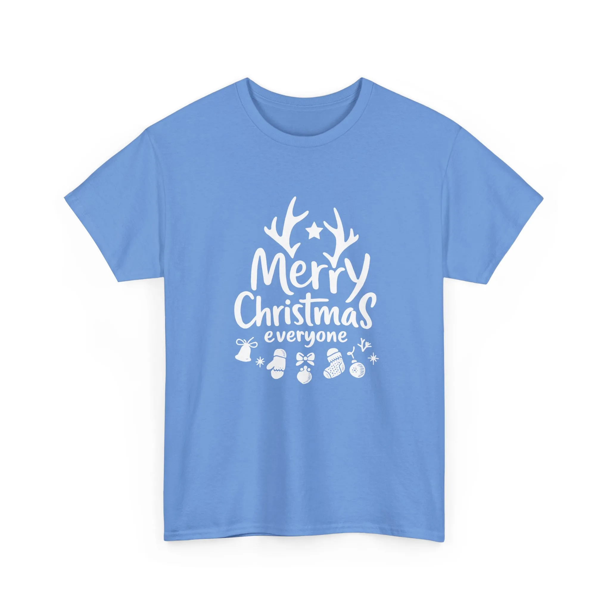 Merry Christmas Everyone Women's T-Shirt, Minimal Holiday Tee, Cute Christmas Gift Heavy Cotton Tee - Image 10