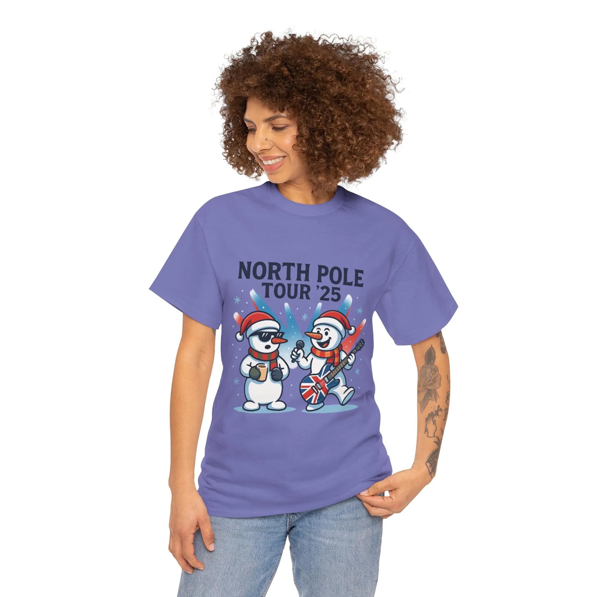 North Pole Tour 25 Women's Christmas T-Shirt, Funny Holiday Music Tee - Image 17