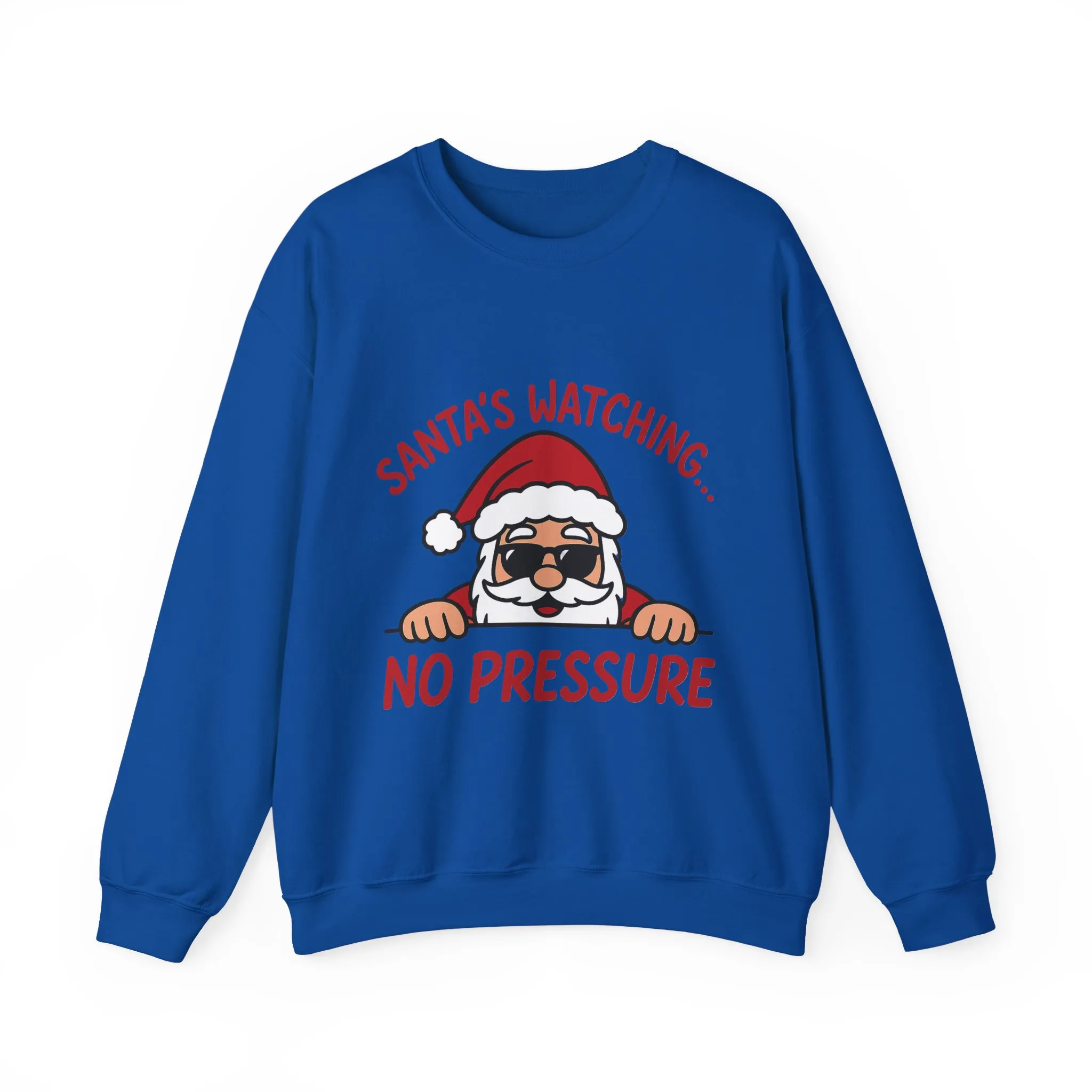 Santa's Watching No Pressure Women's Christmas Sweatshirt, Funny Holiday Jumper - Image 13