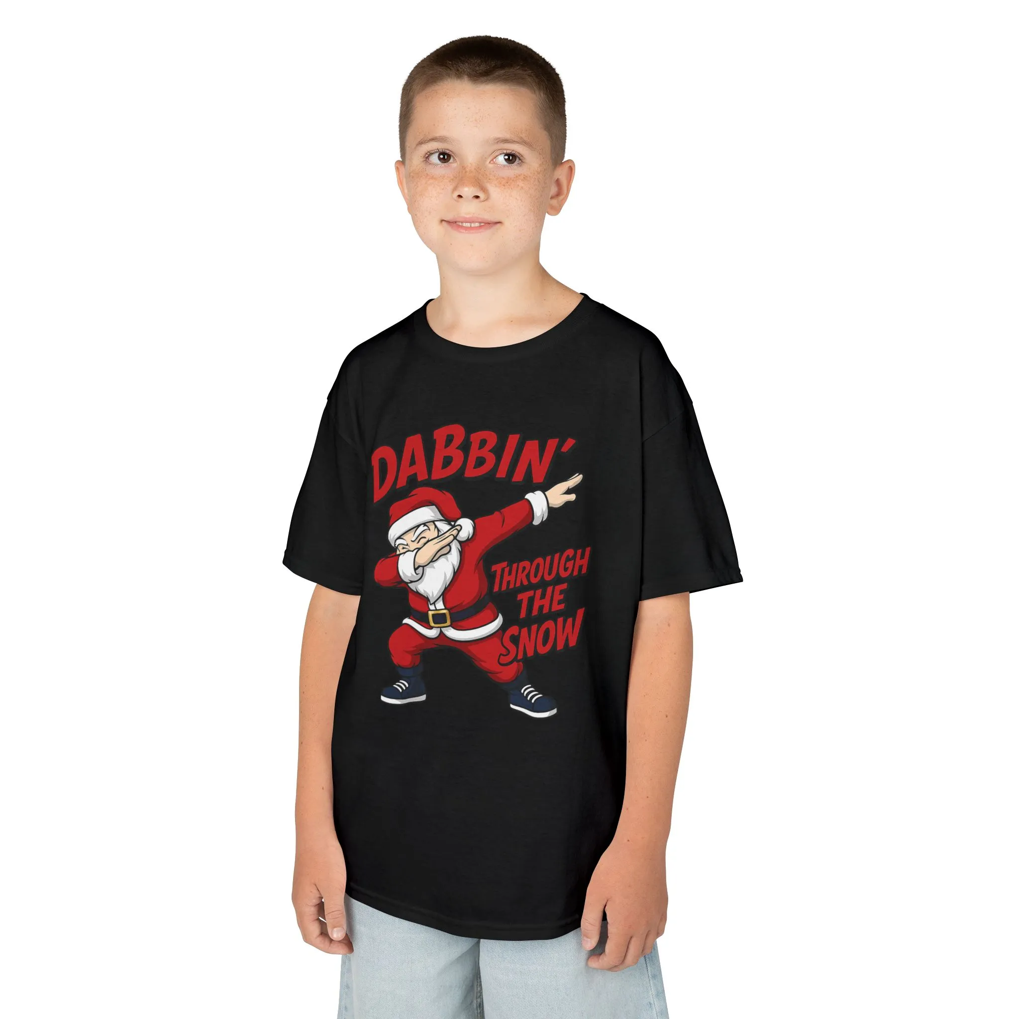 Dabbin Santa Youth Christmas T-Shirt, Funny Holiday Tee for Boys - Image 5