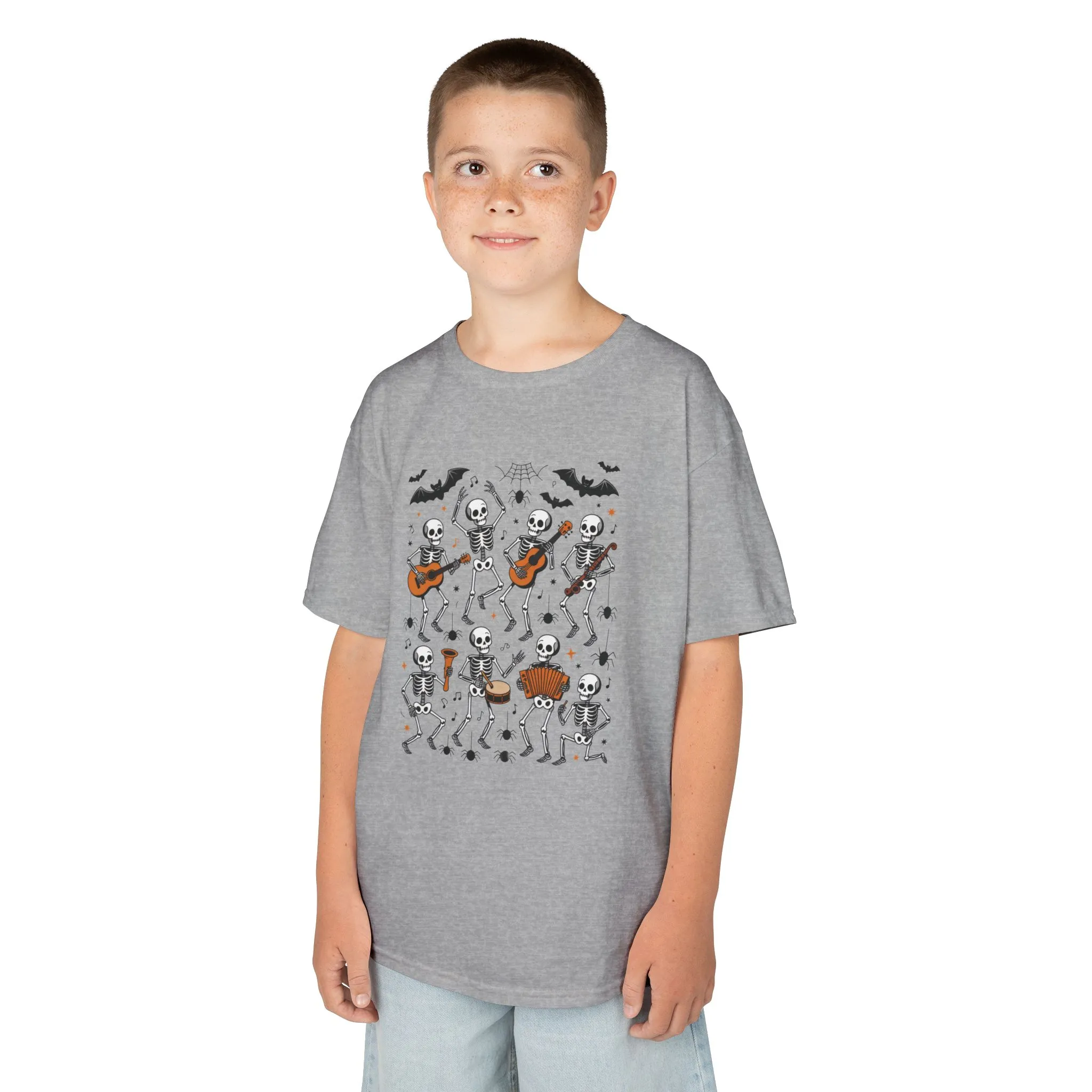 Cute Dancing Skeleton Halloween T-Shirt for Girls Boys, Funny Spooky Band Tee, Kids Halloween Party Top, Cute Fall Outfit Gift - Image 12