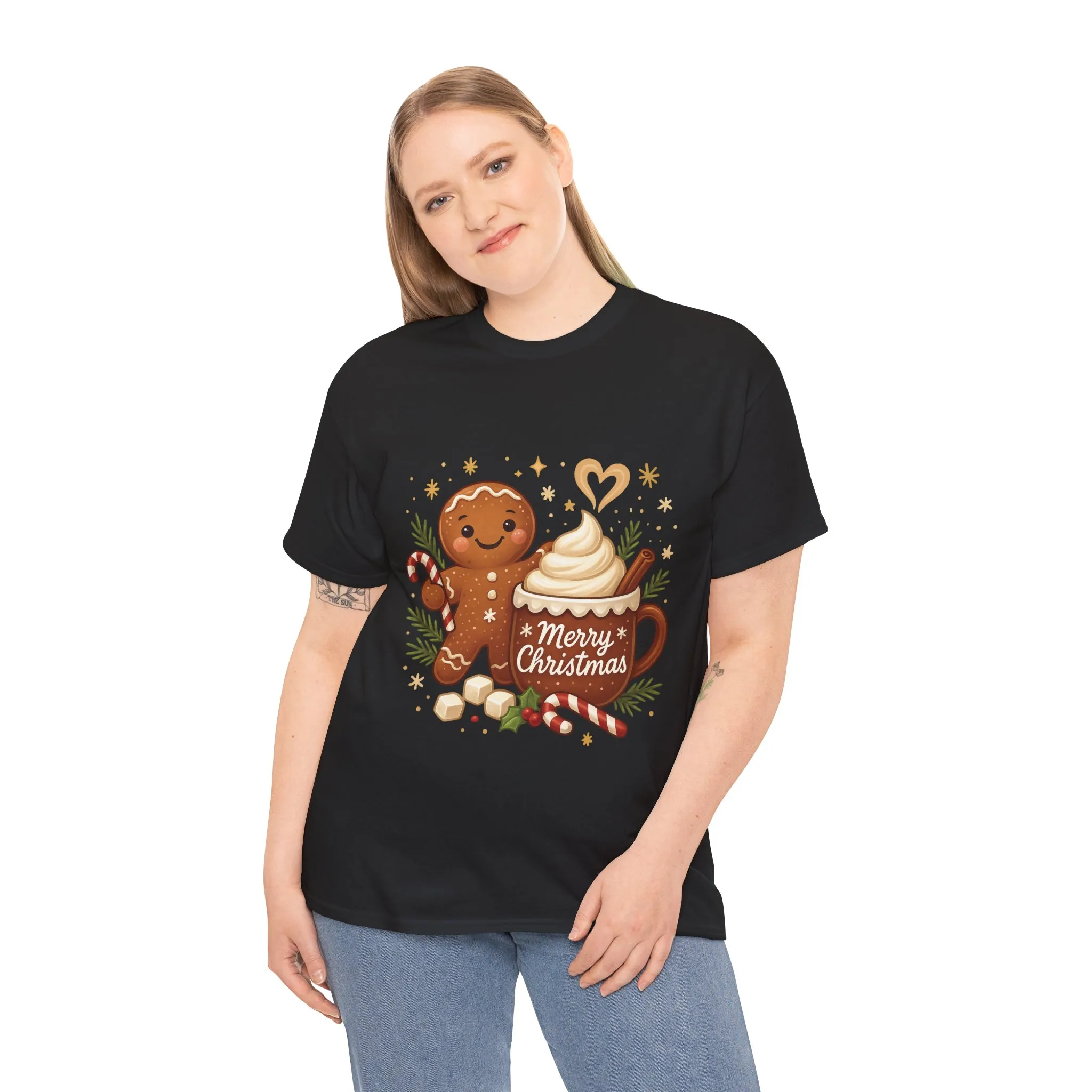 Gingerbread - Hot Cocoa Women's Christmas T-Shirt, Cozy Holiday Tee - Image 9