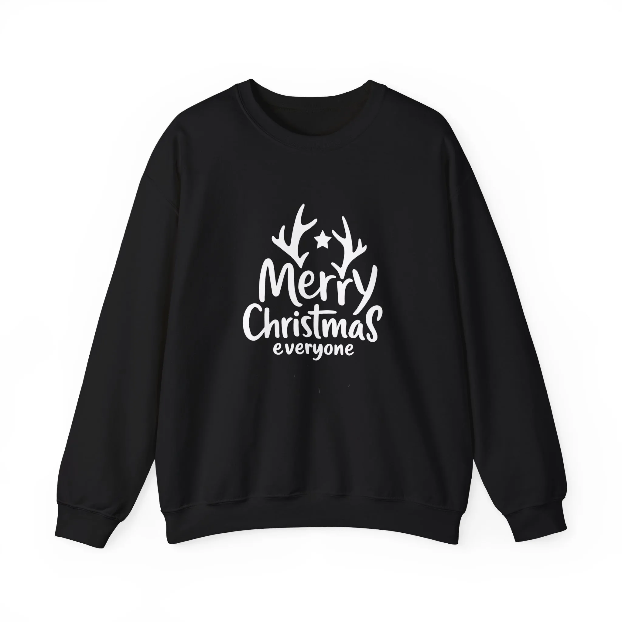 Merry Christmas Everyone Men's Sweatshirt, Classic Holiday Pullover, Minimal Winter Style Crewneck Sweatshirt - Image 4
