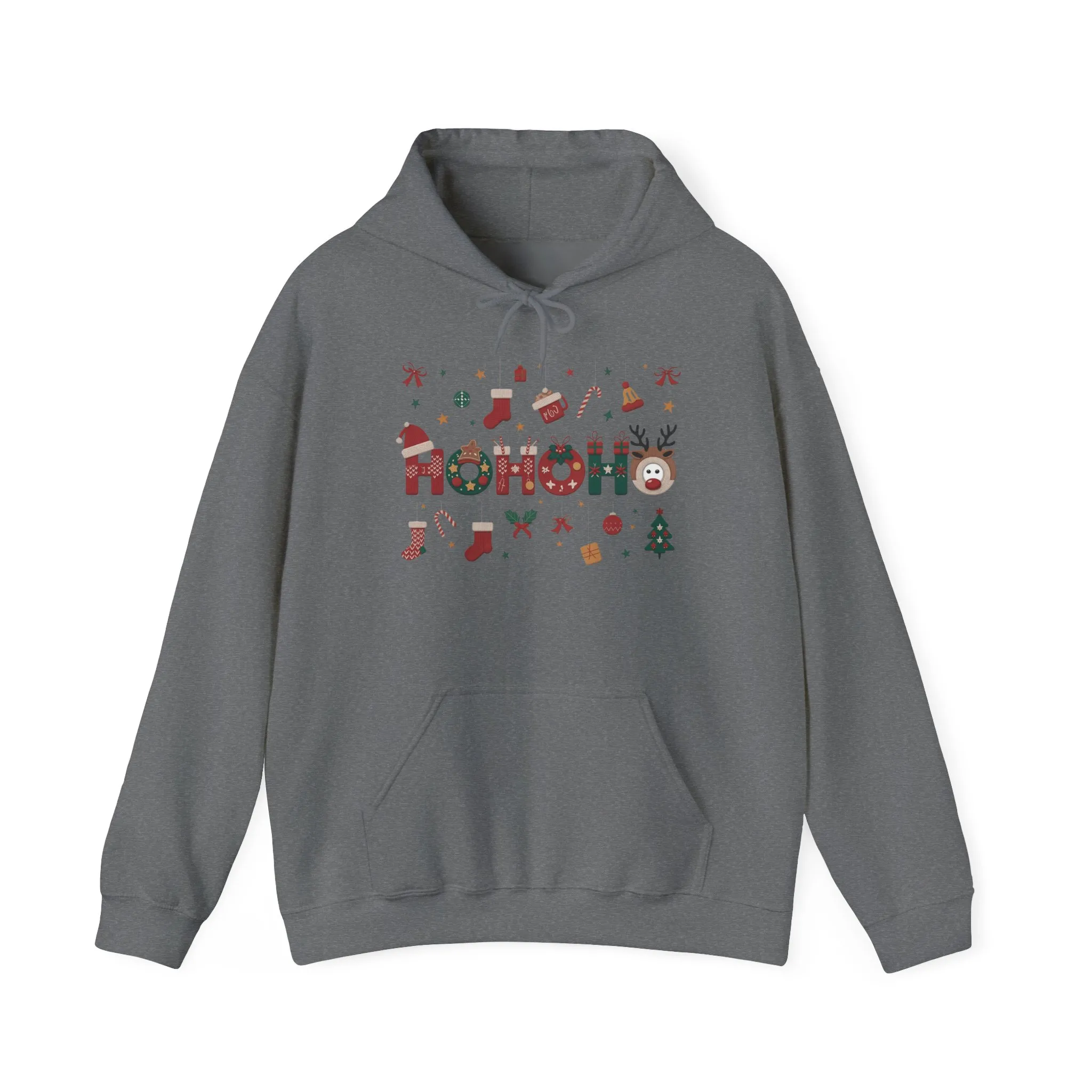 Matching Ho Ho Ho Christmas Sweatshirts, Mom and Daughter Holiday Hoodie Set, Cute Gingerbread - Reindeer Design, Family Christmas Outfits - Image 21