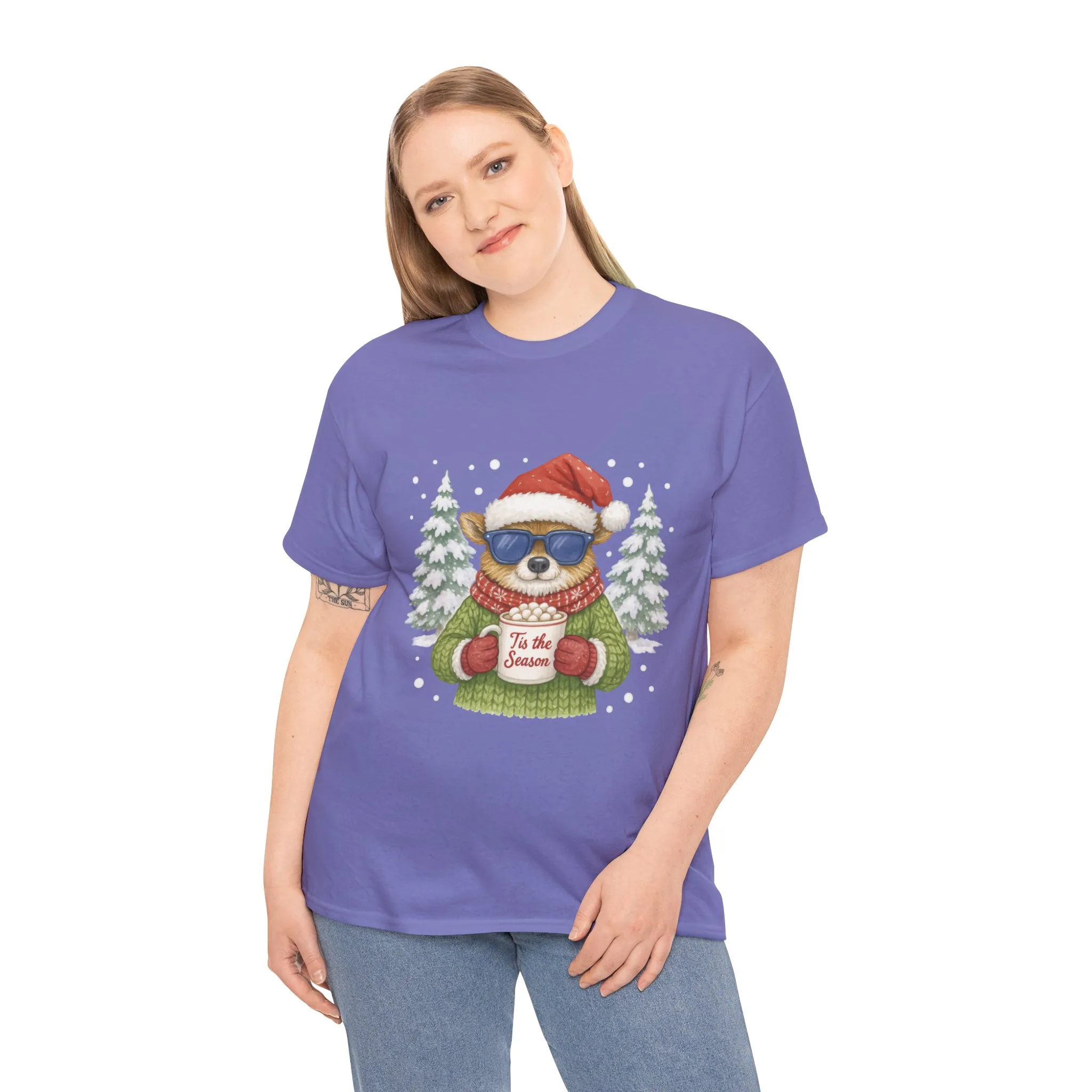 Women's Tis the Season Christmas T-Shirt, Cool Reindeer Holiday Tee - Image 18