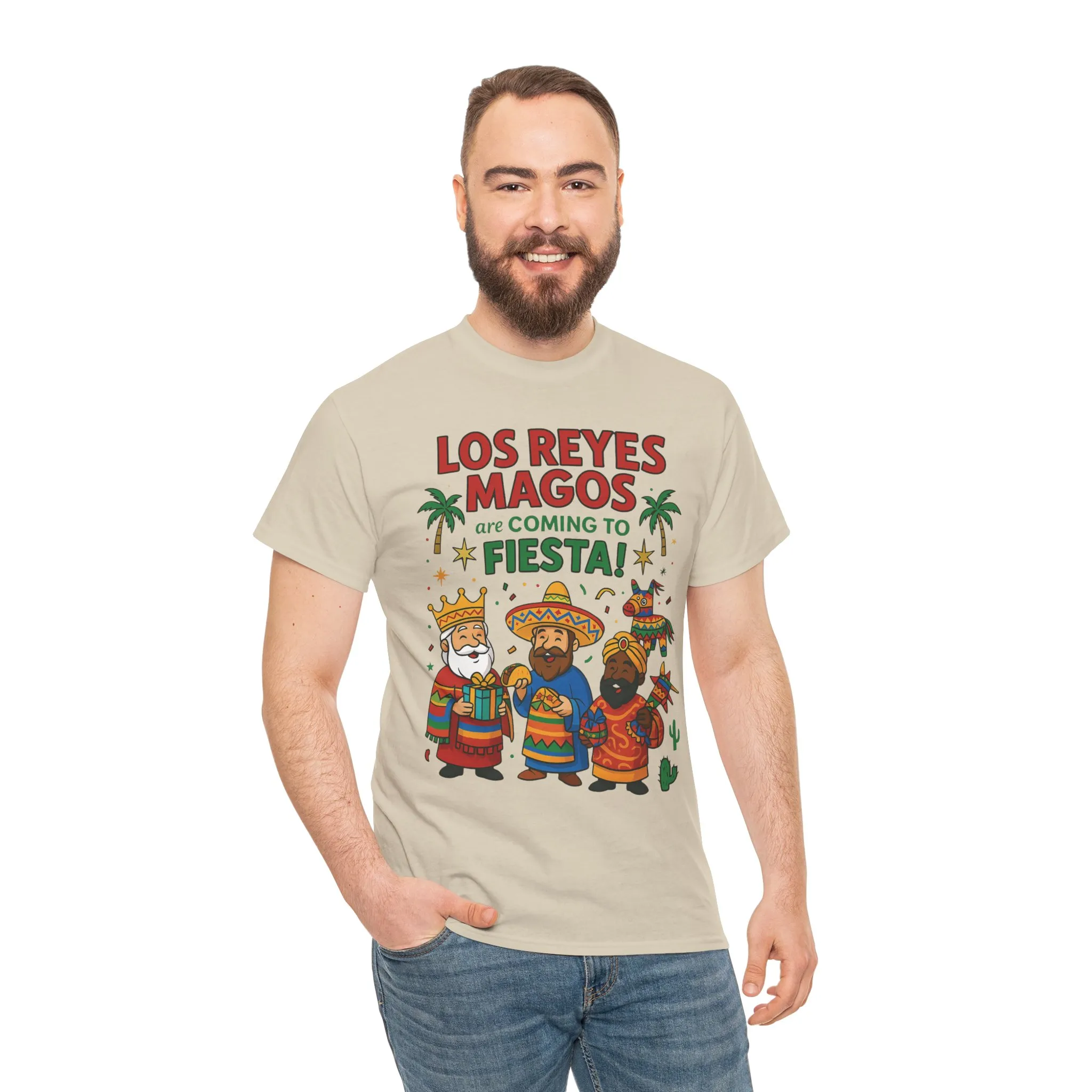 Los Reyes Magos Are Coming to Fiesta!, Funny Three Kings Day Shirt, Día de los Reyes Magos T-Shirt for Christmas Fiesta Lovers - Image 8