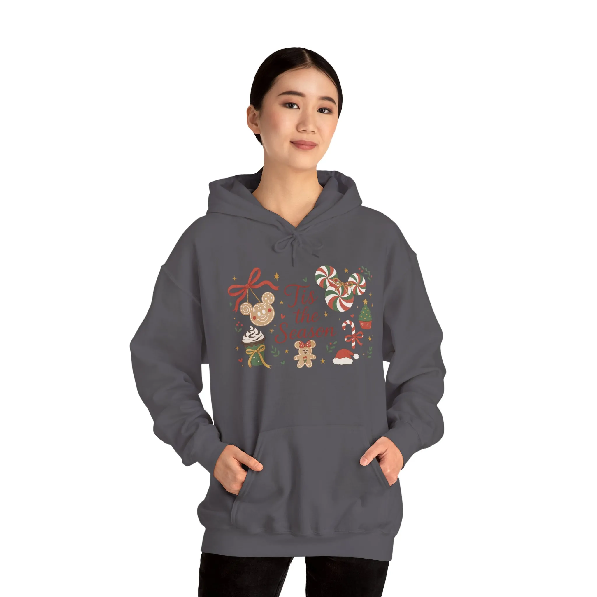 Tis the Season Christmas Women's Hooded Sweatshirt, Cozy Cookie - Cocoa Holiday Jumper, Unisex Heavy Blend™ Hooded Sweatshirt - Image 19