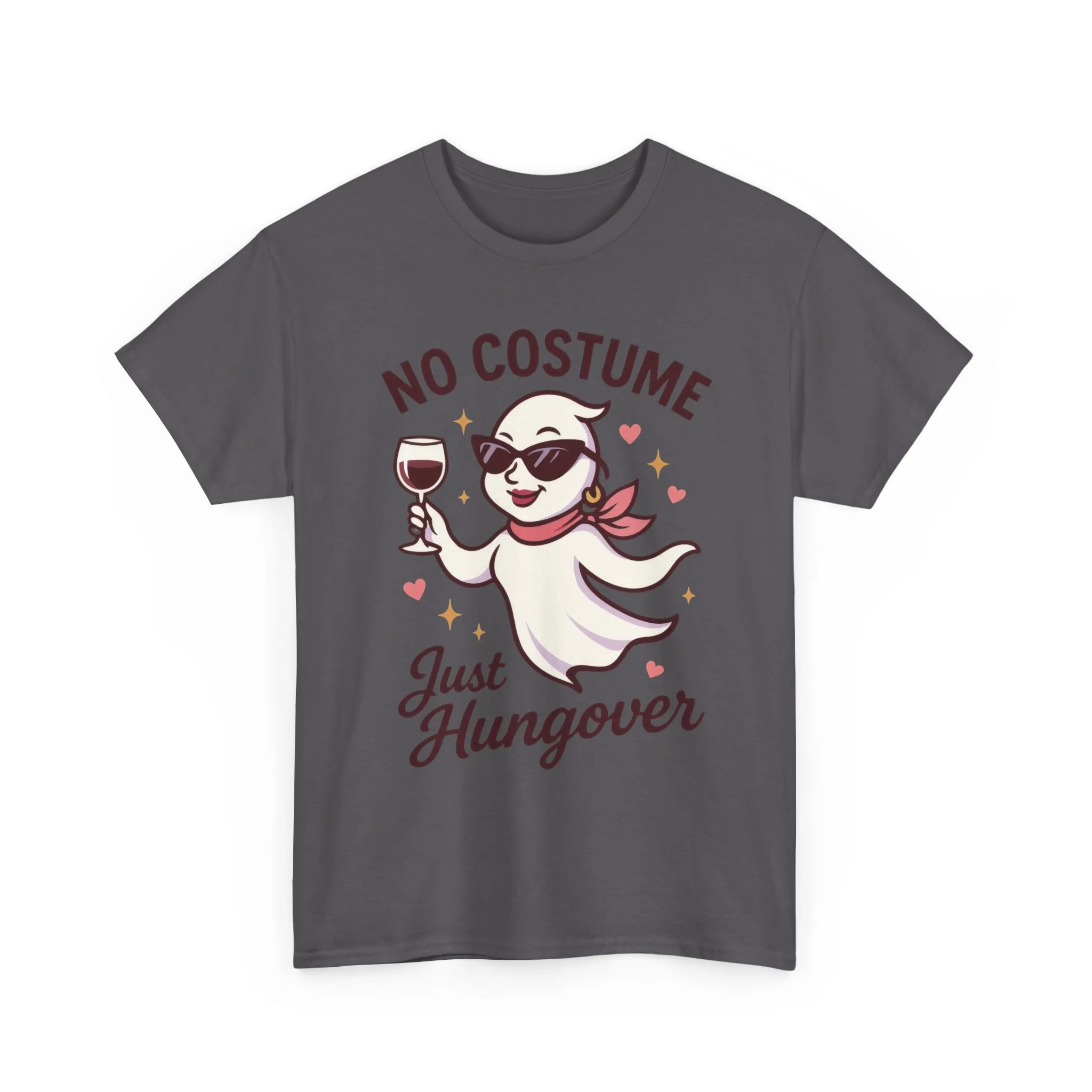 No Costume Just Hungover Women's T-Shirt, Funny Ghost Wine Halloween Party Graphic Tee - Image 16