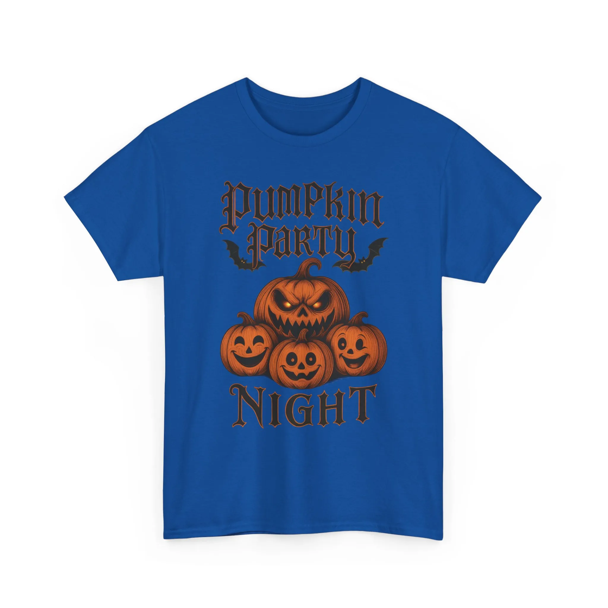 Pumpkin Party Night Men's Halloween T-Shirt, Scary Jack-O-Lantern Pumpkin Graphic Tee for Him - Image 25