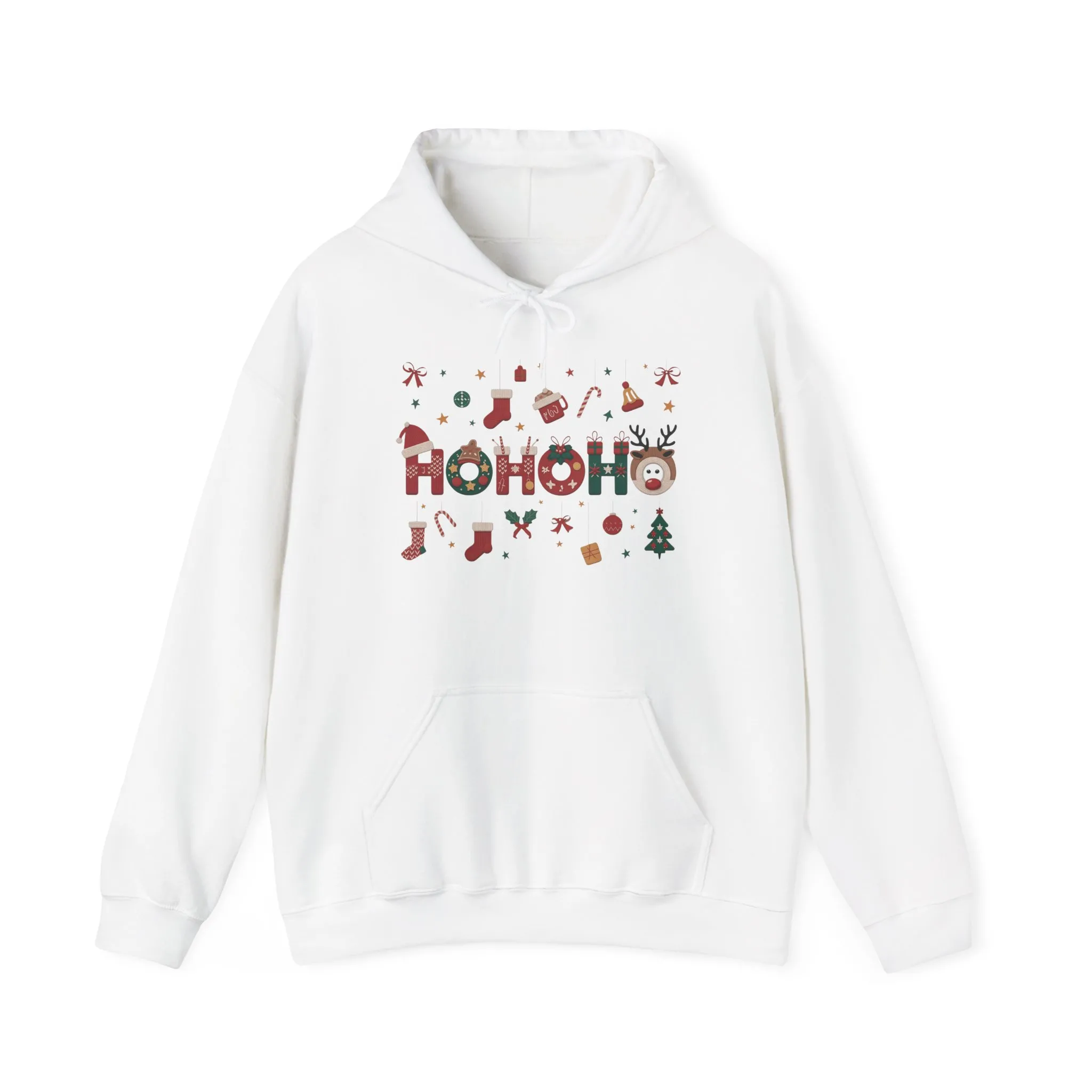 Matching Ho Ho Ho Christmas Sweatshirts, Mom and Daughter Holiday Hoodie Set, Cute Gingerbread - Reindeer Design, Family Christmas Outfits - Image 5