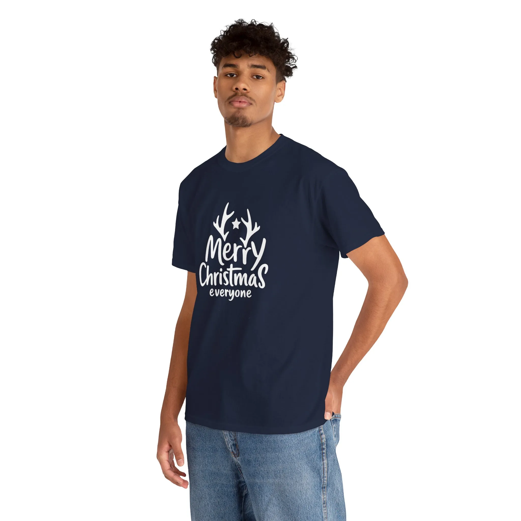 Merry Christmas Everyone Men's T-Shirt, Classic Holiday Tee, Simple Christmas Gift - Image 24