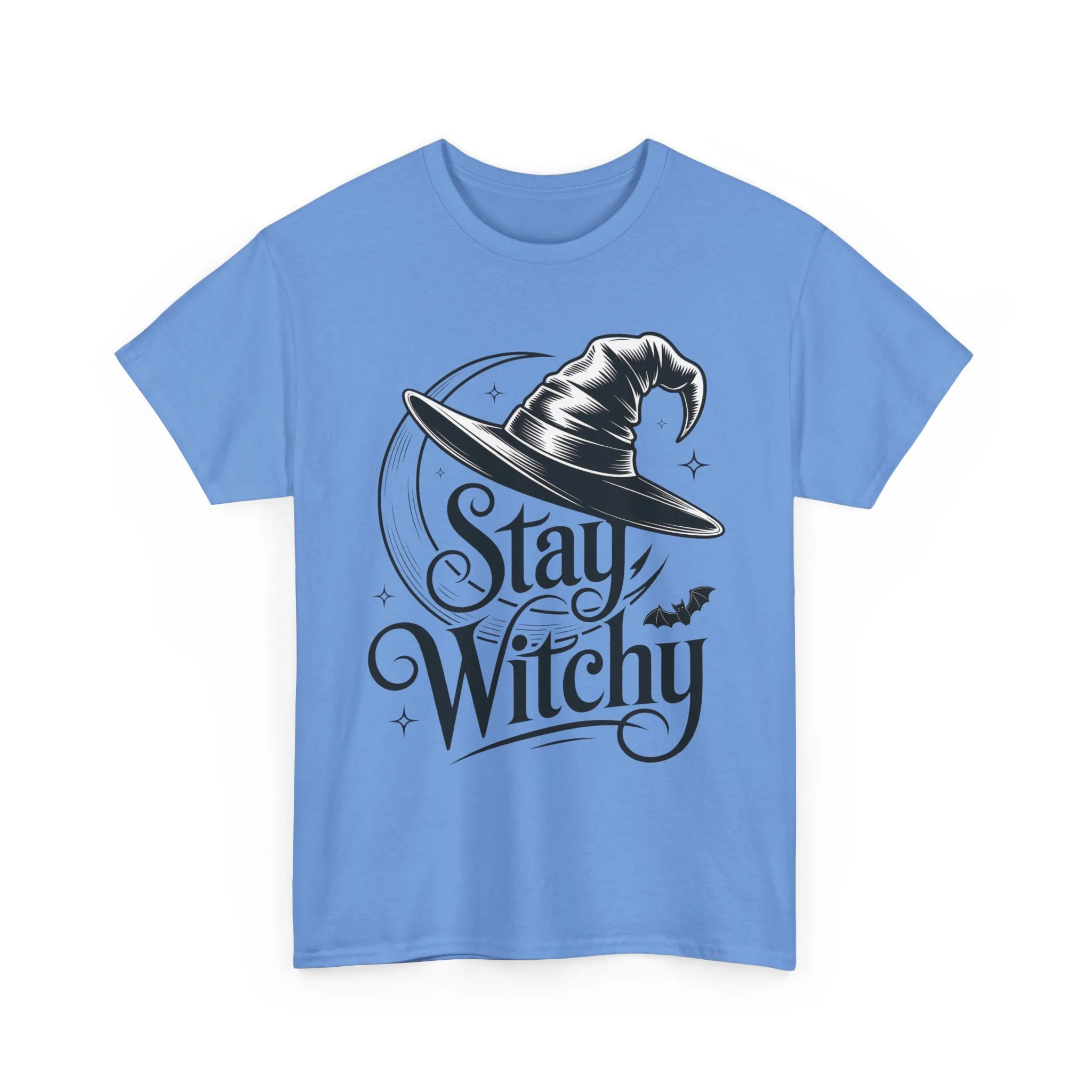 Stay Witchy Gothic Moon Witch Hat Women's T-Shirt, Minimalist Halloween Witchy Graphic Tee - Image 16