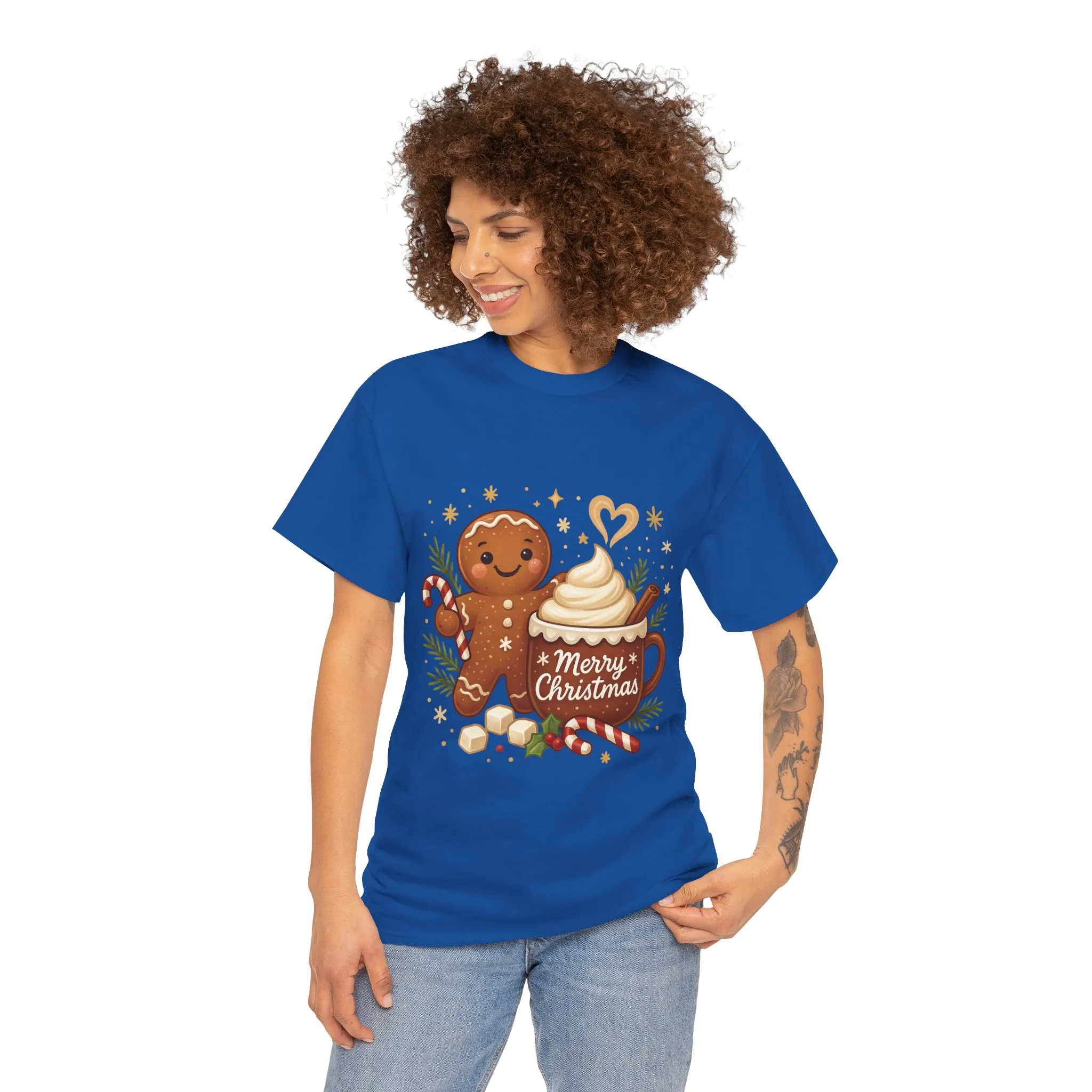 Gingerbread - Hot Cocoa Women's Christmas T-Shirt, Cozy Holiday Tee - Image 11