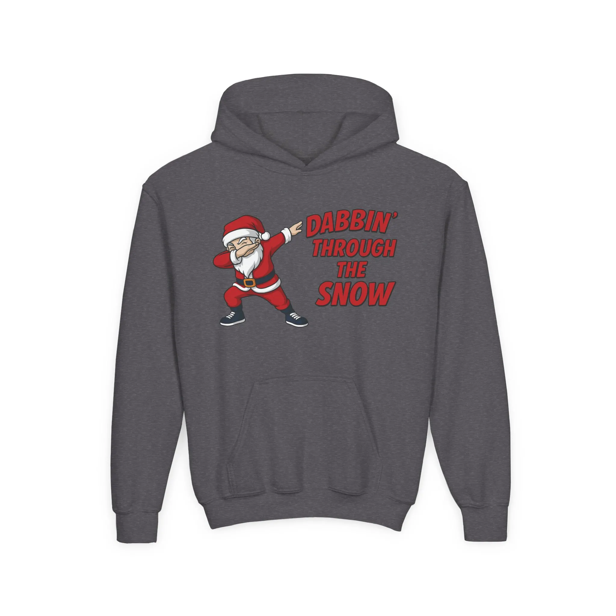 Dabbin Santa Youth Christmas Hoodie, Funny Holiday Sweatshirt for Boys - Image 10