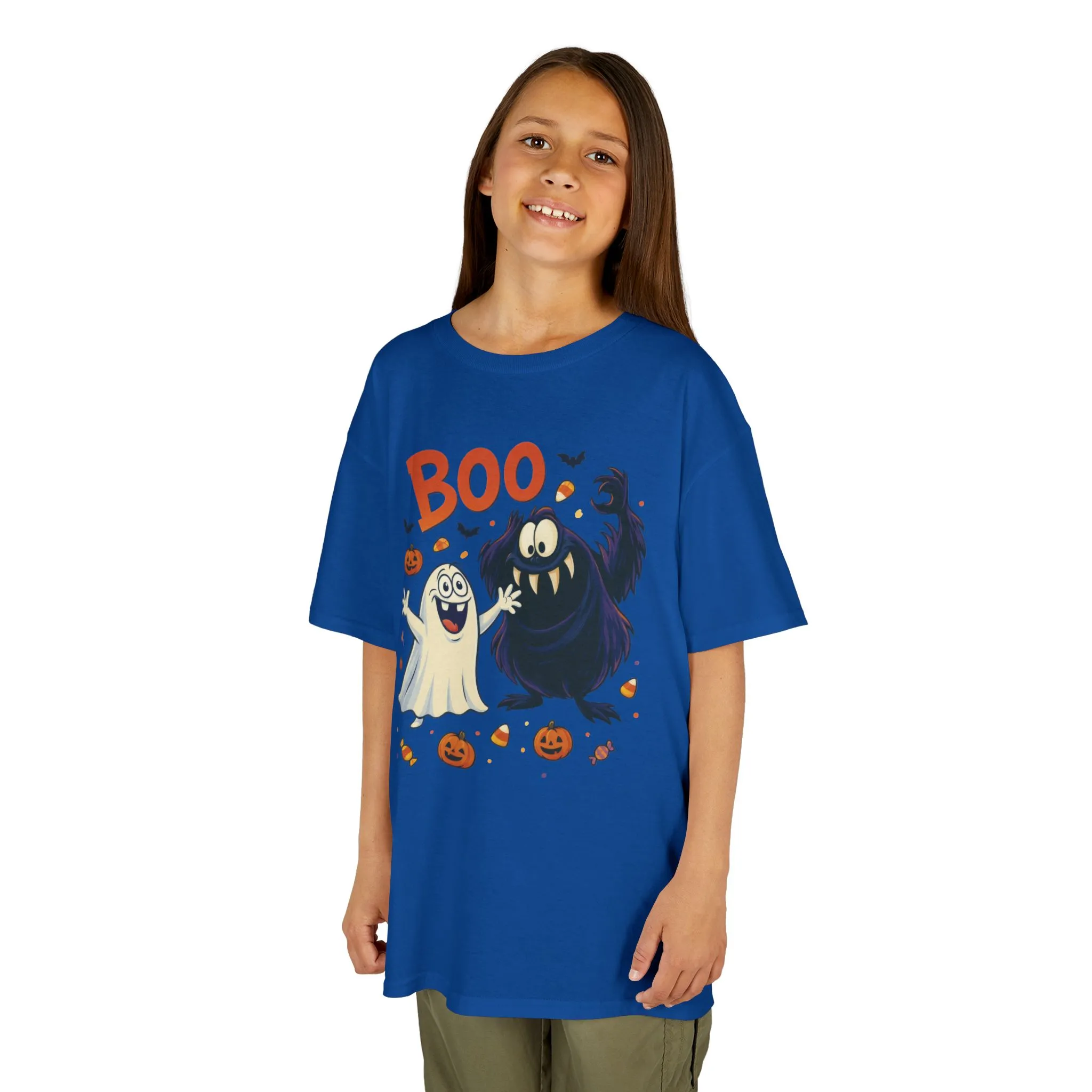 Kids Halloween T-Shirt BOO! Cute Ghost Monster Shirt, Funny Spooky Graphic Tee for Boys Girls, Halloween Costume Gift - Image 14
