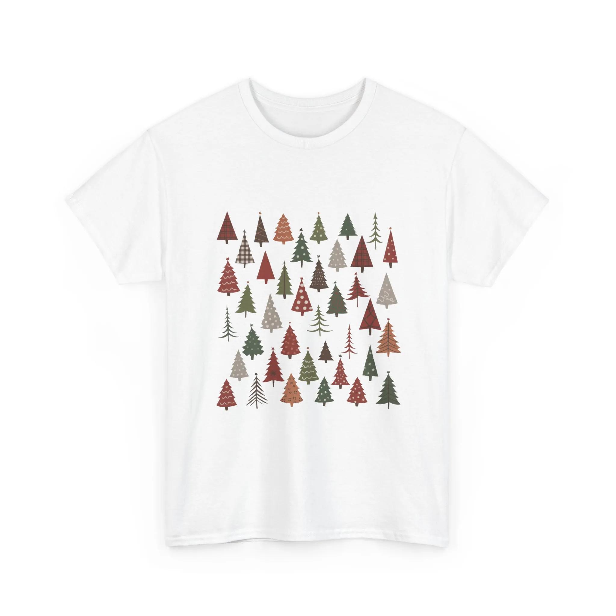 Minimal Christmas Tree T-Shirt, Boho Holiday Tee for Women - Image 4
