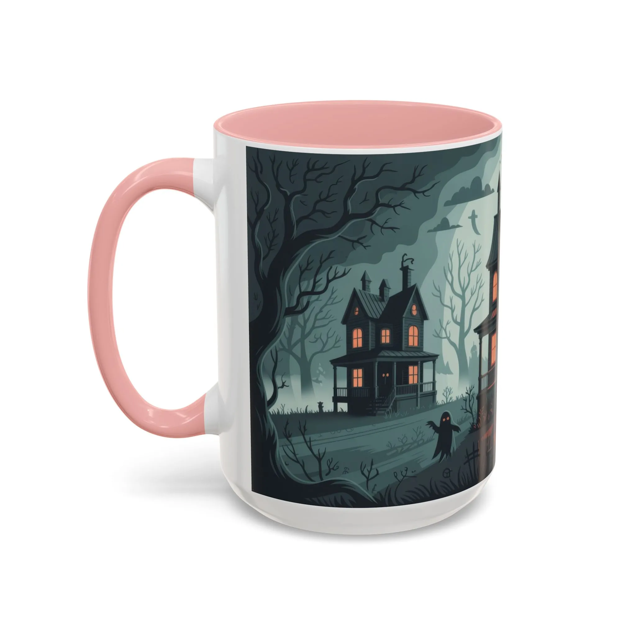 Haunted Mansion Mug, Ghostly Gothic Forest Coffee Cup, Spooky Haunted House Halloween Gift for Horror Lovers, Accent Coffee Mug (11, 15oz) - Image 13