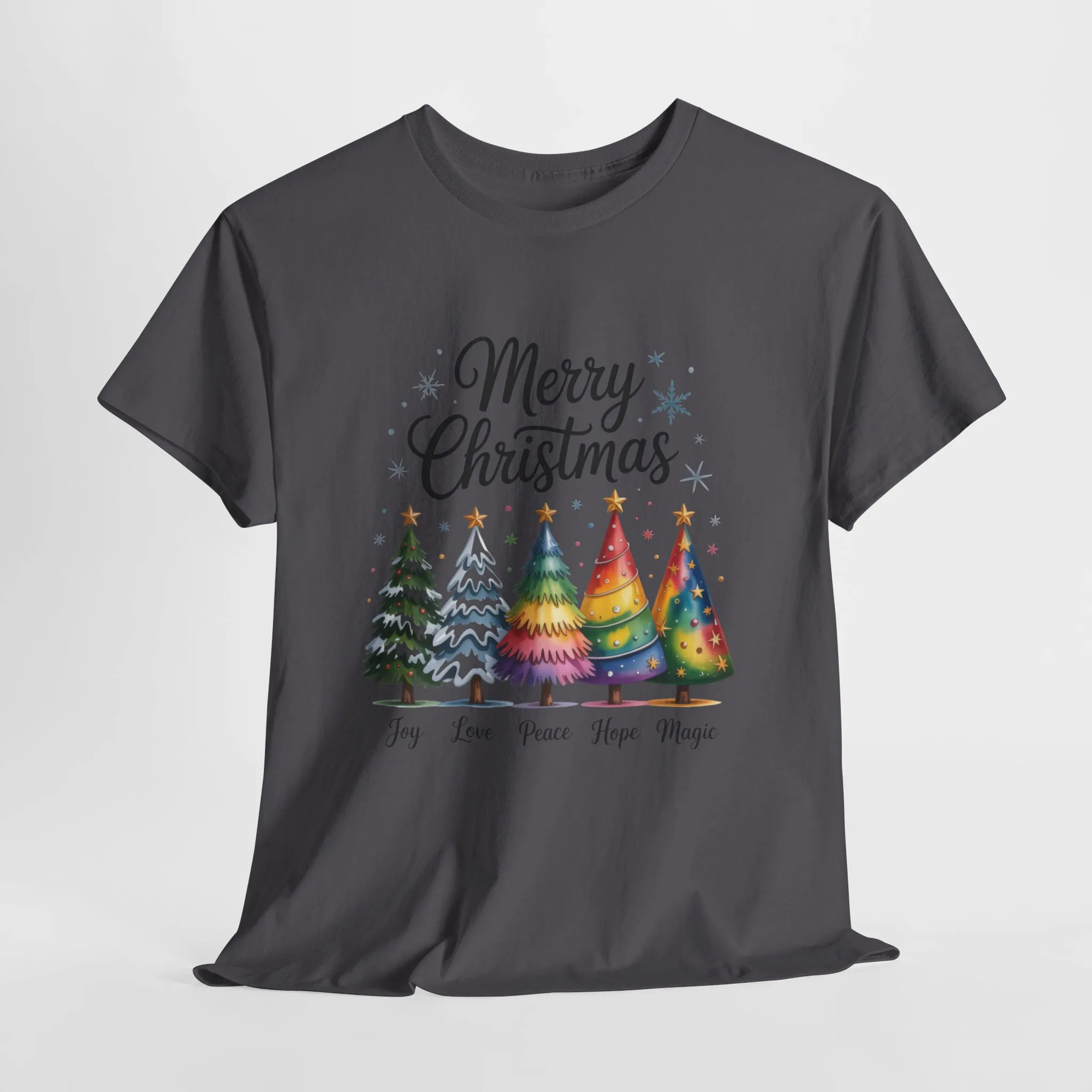 Merry Christmas Women's T-Shirt, Joy Love Peace Hope Magic Holiday Tee - Image 7
