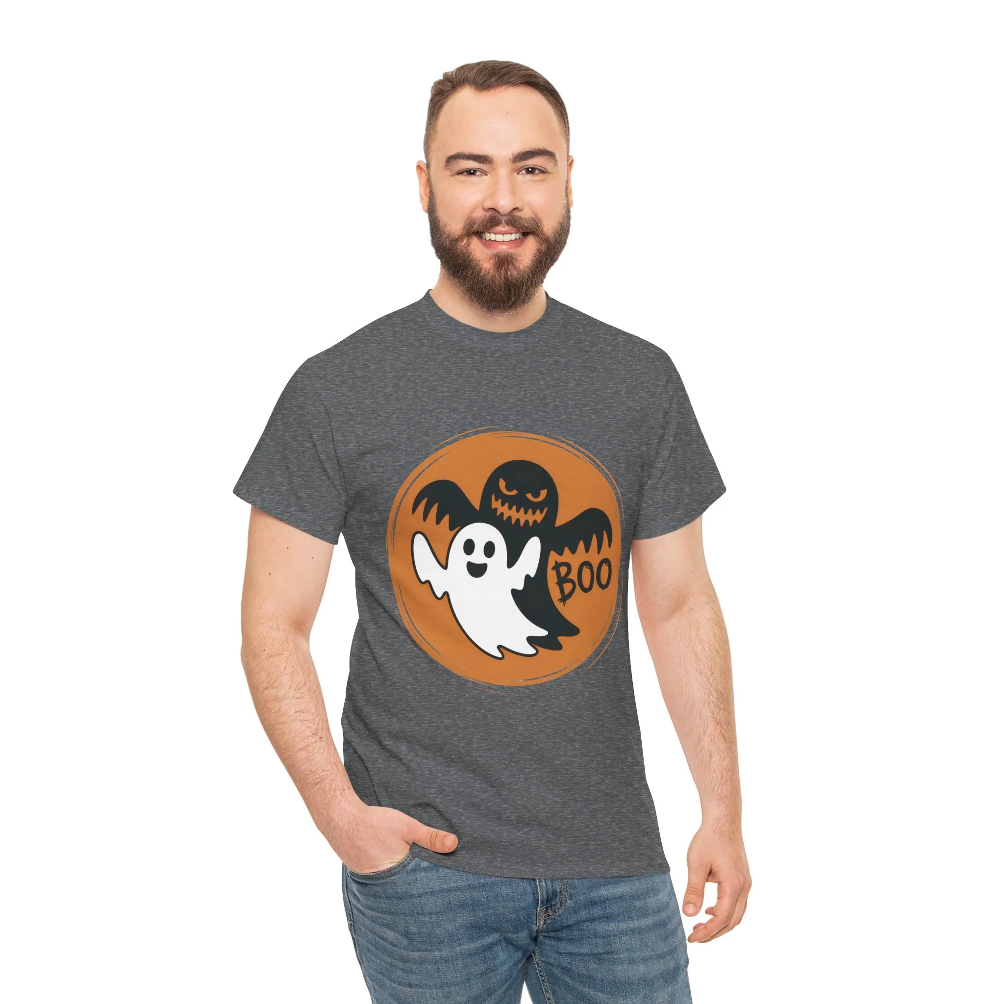 Halloween Ghost Men's T-Shirt, Cute Spooky BOO Tee, Men's Funny Scary Shirt for Men - Image 11