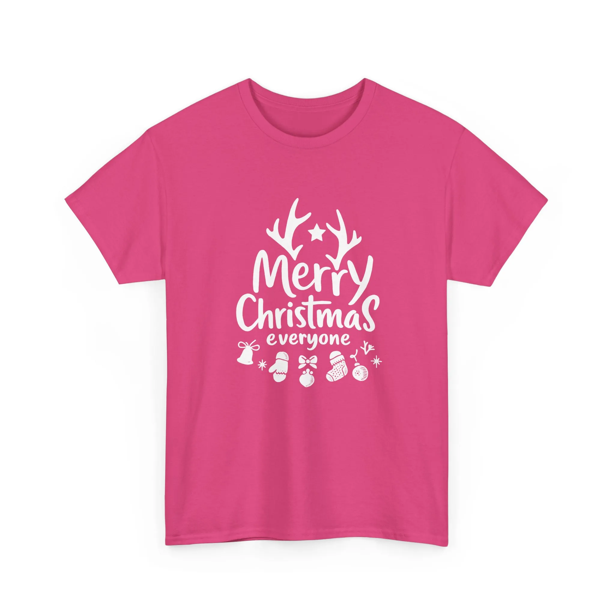 Merry Christmas Everyone Women's T-Shirt, Minimal Holiday Tee, Cute Christmas Gift Heavy Cotton Tee - Image 22