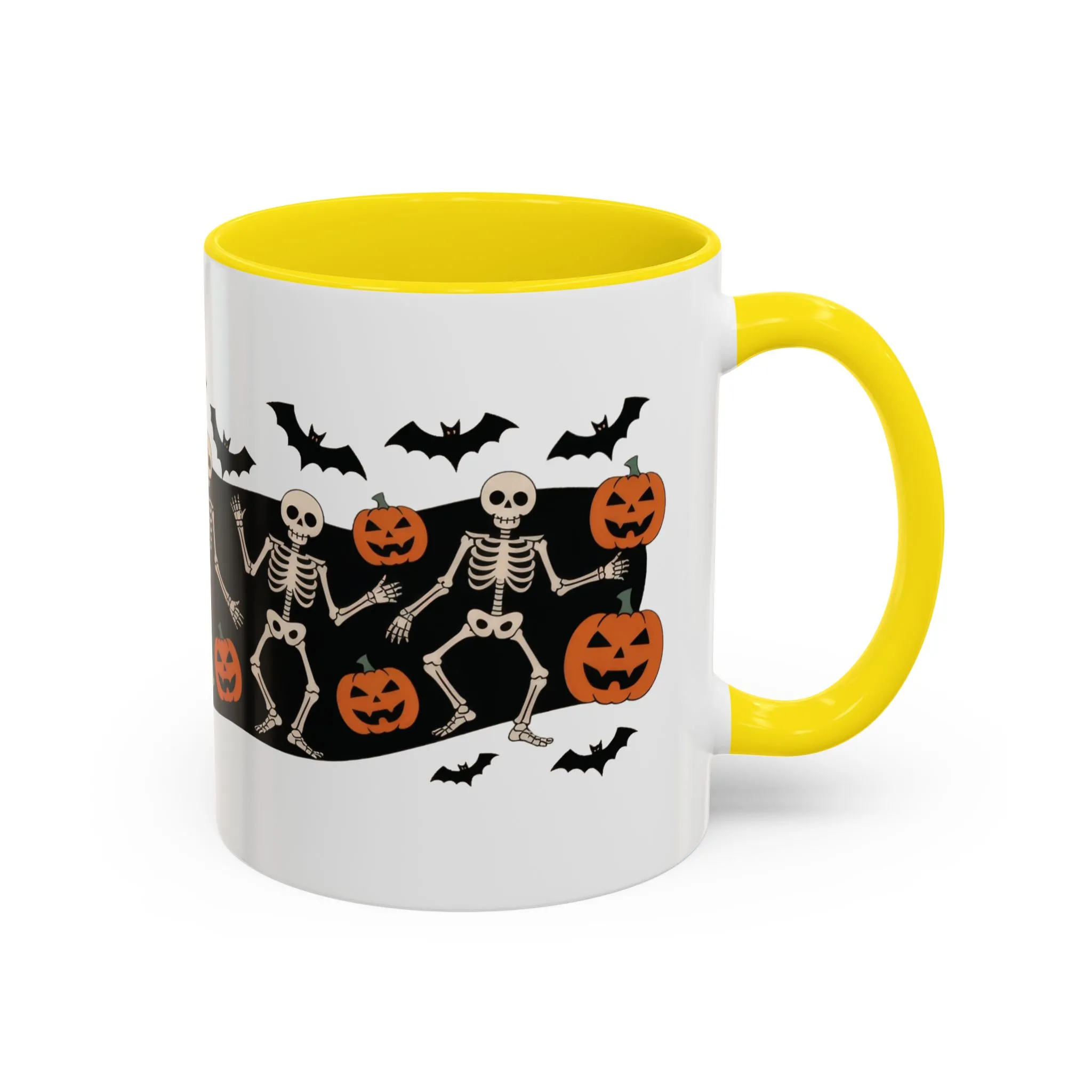 Dancing Skeletons Halloween Mug, Funny Spooky Pumpkin Coffee Cup, Cute Skeleton Dance Mug, Festive Fall Gift, Accent Coffee Mug (11, 15oz) - Image 17