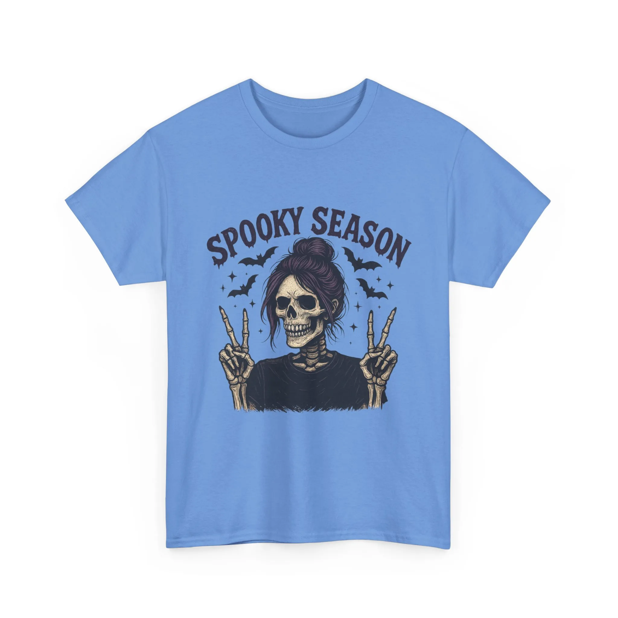 Spooky Season Women's T-Shirt, Funny Skeleton Girl Halloween Graphic Tee, Gothic Fall Shirt - Image 13