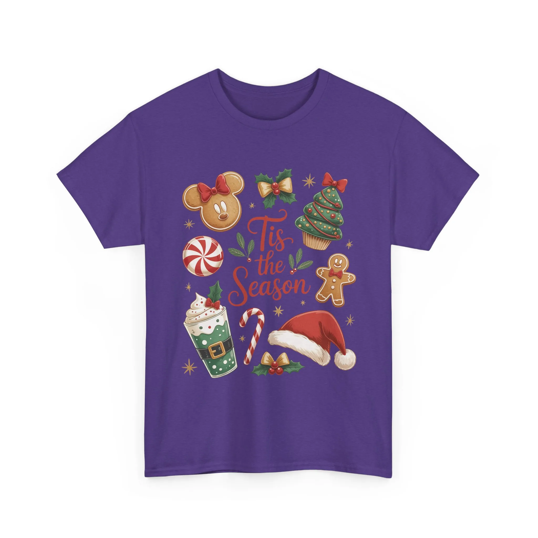 Women's Tis the Season Christmas Shirt, Cute Holiday Cookie - Coffee Tee, Women's Heavy Cotton Tee - Image 16