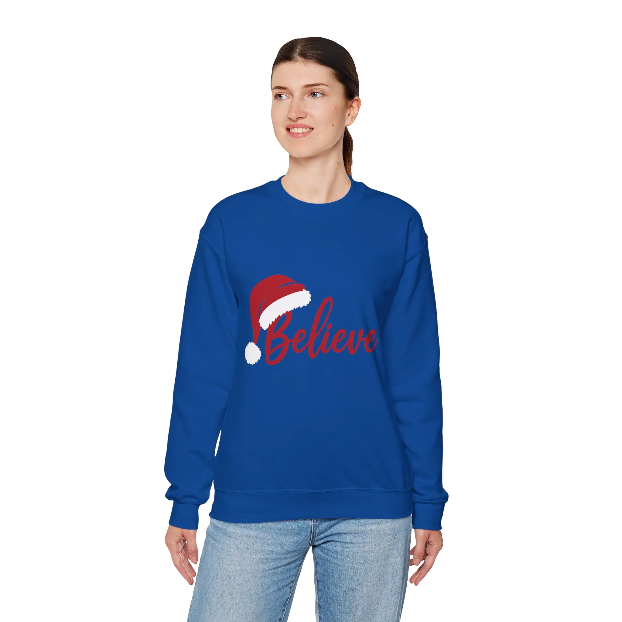 Believe Christmas Women's Sweatshirt, Minimalist Holiday Crewneck, Cozy Sweatshirt for Women - Image 15