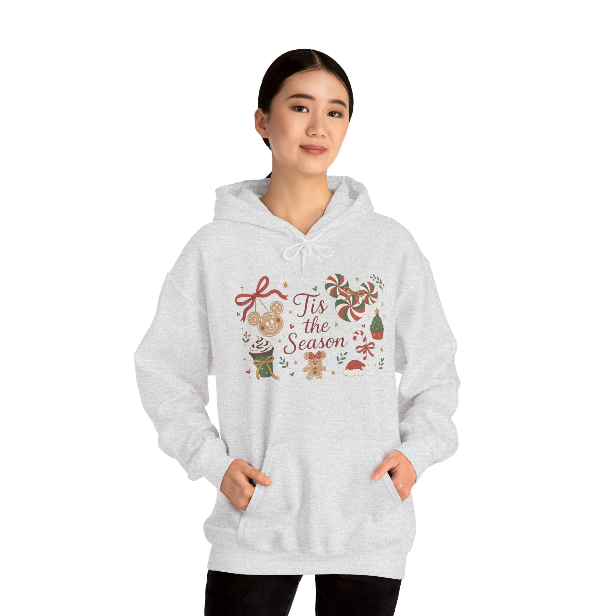Tis the Season Christmas Women's Hooded Sweatshirt, Cozy Cookie - Cocoa Holiday Jumper, Unisex Heavy Blend™ Hooded Sweatshirt - Image 7