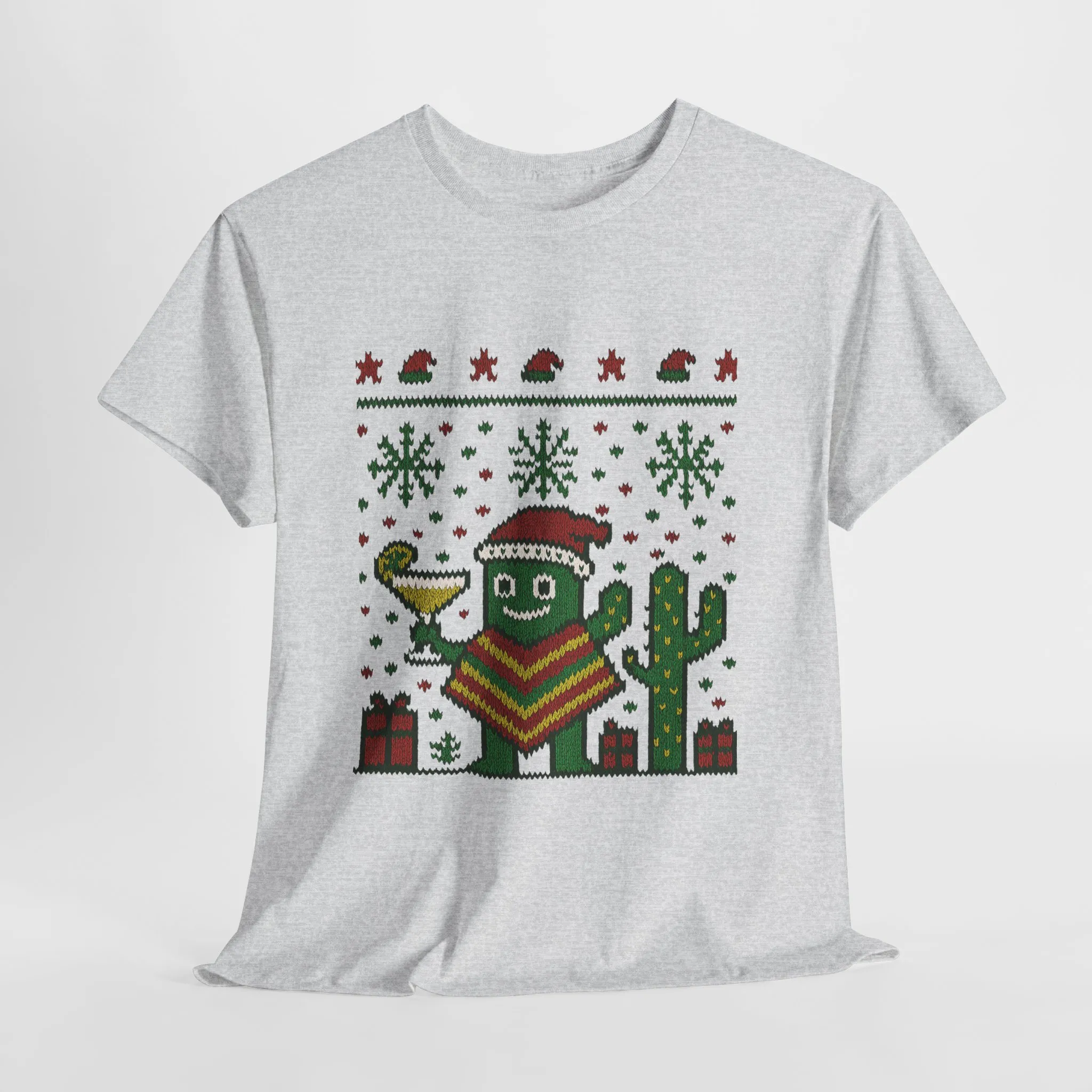 Festive Cactus Christmas Shirt, Funny Holiday Santa Hat Tee for Women, Women's Funny Xmas Shirt - Image 4