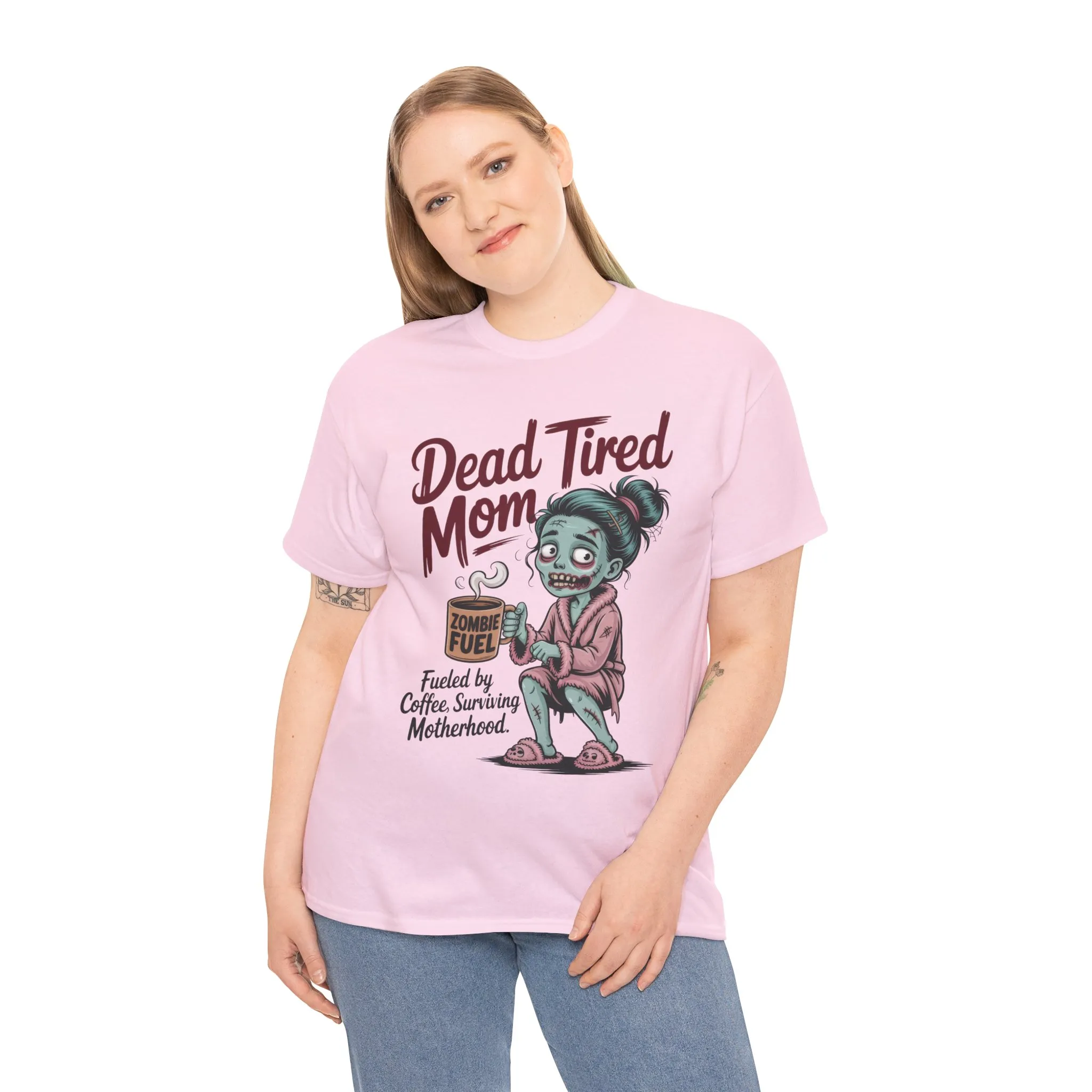 Dead Tired Mom Shirt, Funny Zombie Coffee Women's Tee, Motherhood Survival Tee, Tired Mom Gift, Zombie Mom Shirt - Image 21