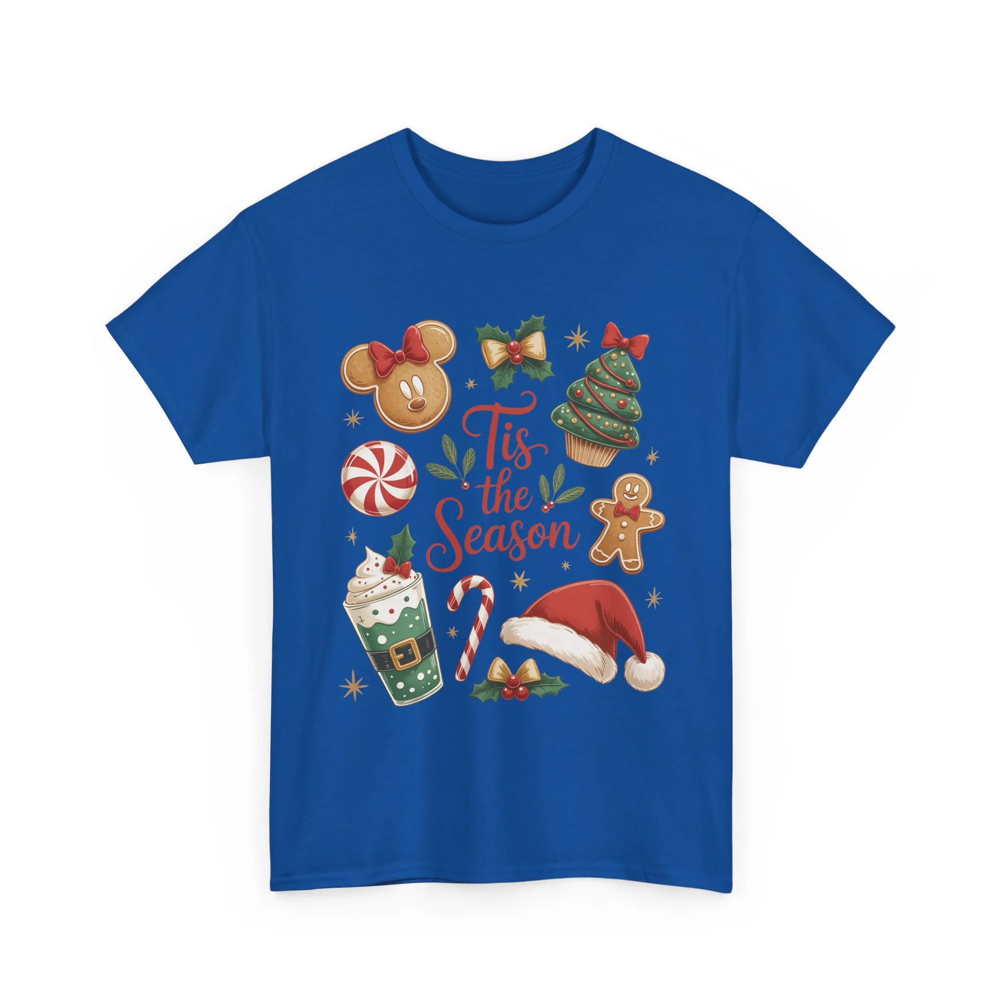Women's Tis the Season Christmas Shirt, Cute Holiday Cookie - Coffee Tee, Women's Heavy Cotton Tee - Image 10