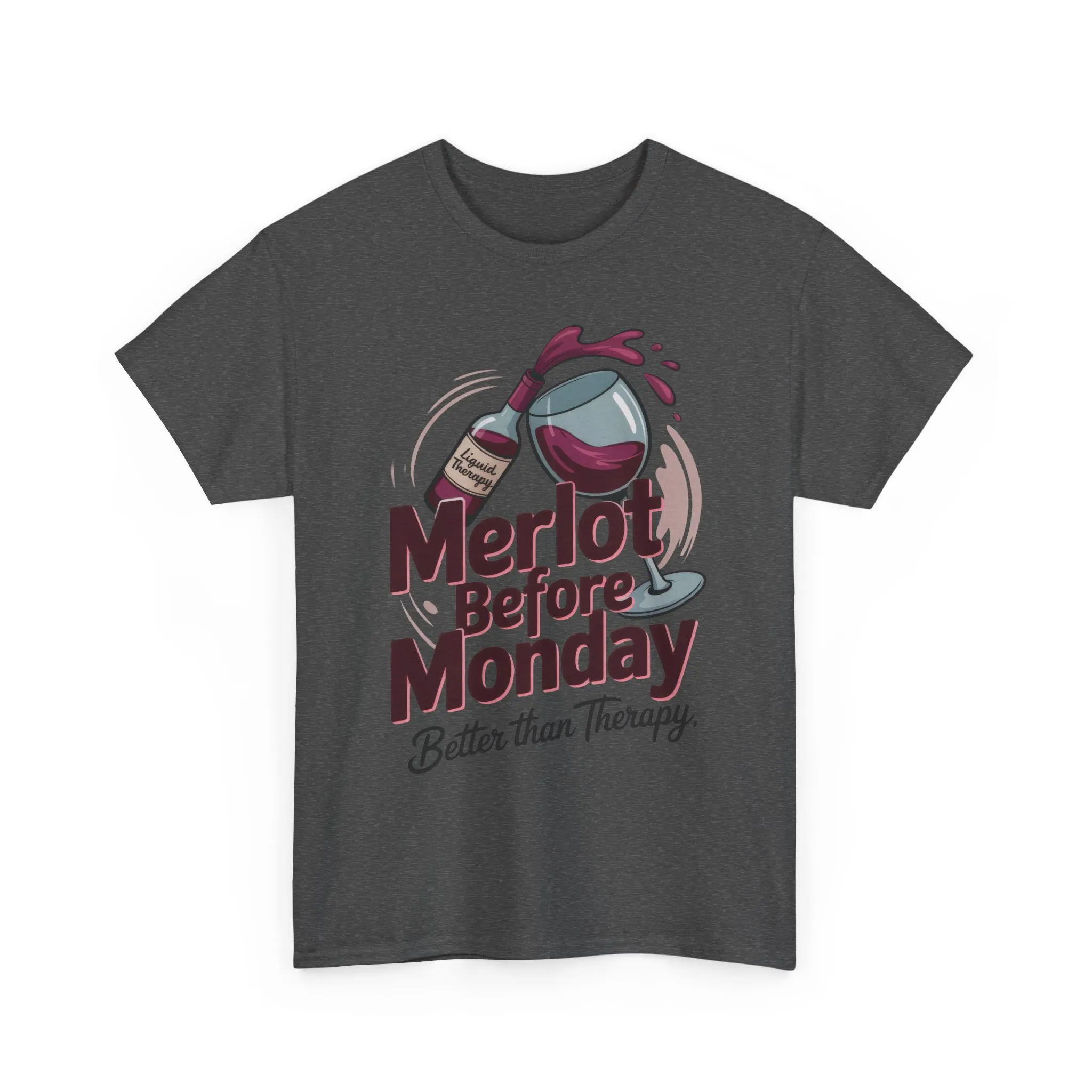 Merlot Before Monday Shirt Women, Funny Wine Tee, Better Than Therapy Tee, Wine Lover Gift - Image 13