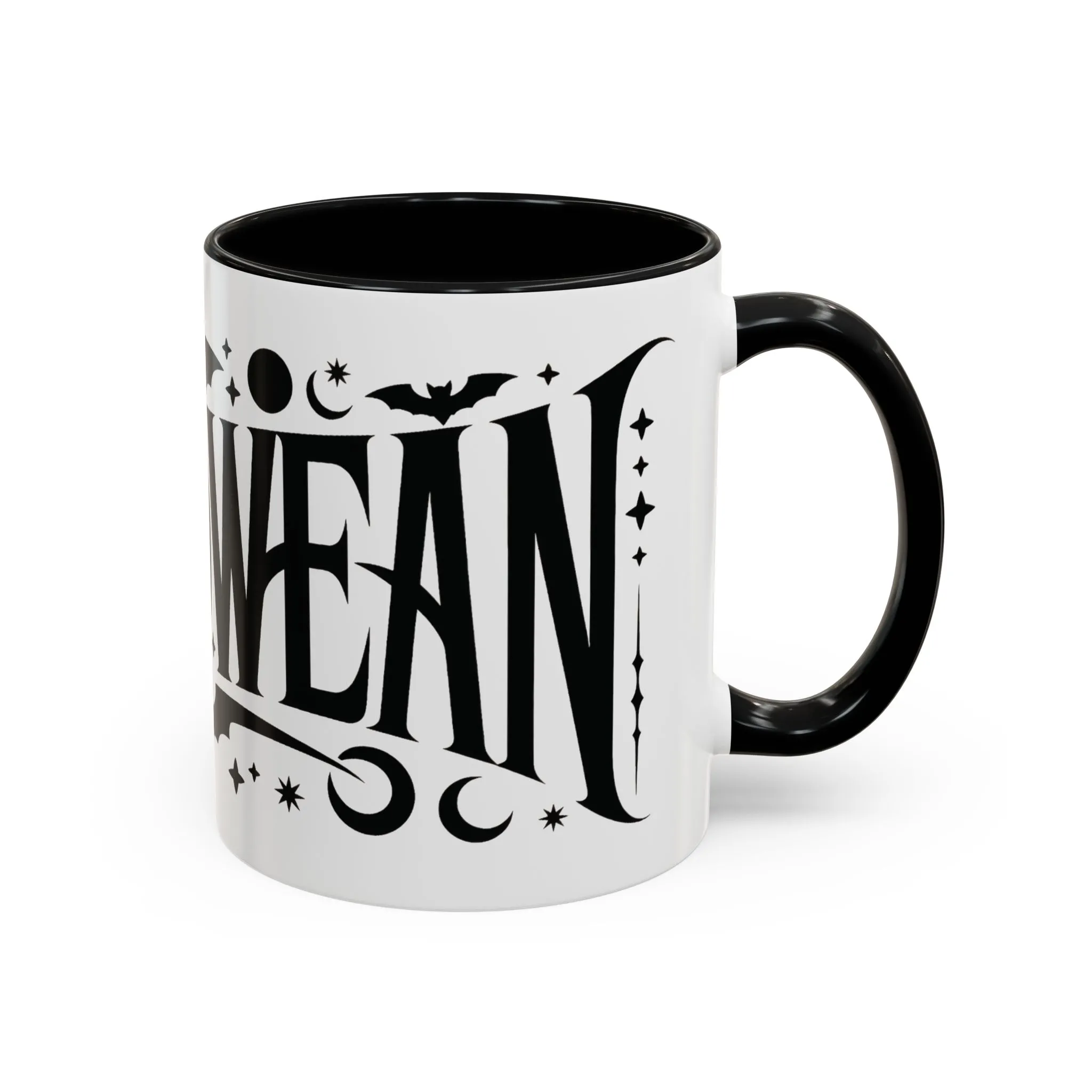 Gothic Halloween Mug, Vintage Typography Coffee Cup, Retro Spooky Aesthetic Gift, Minimal Witchy Academia Drinkware, Coffee Mug (11, 15oz) - Image 7