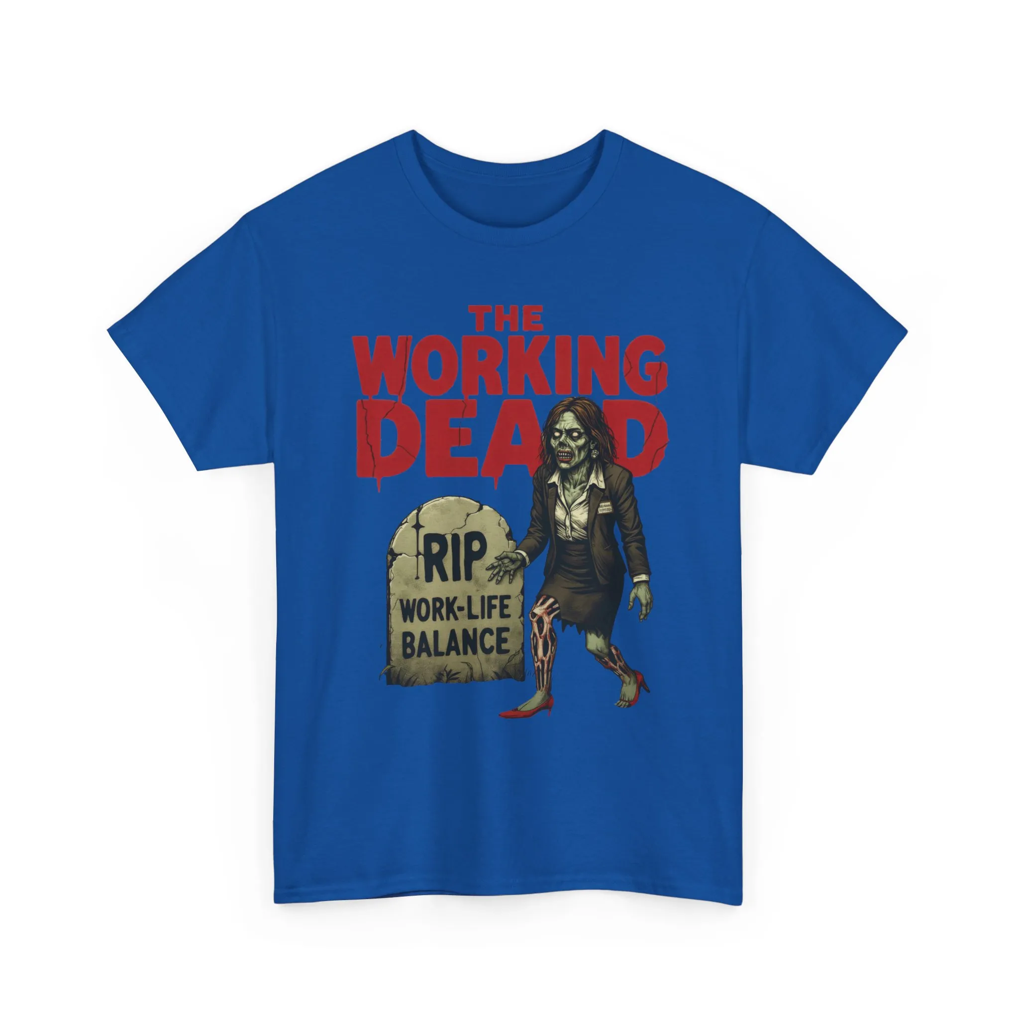 The Working Dead Women's Shirt, Funny Work Life Balance Zombie Tee, RIP Work Shirt, Halloween Office Humor, Overworked Shirt - Image 16