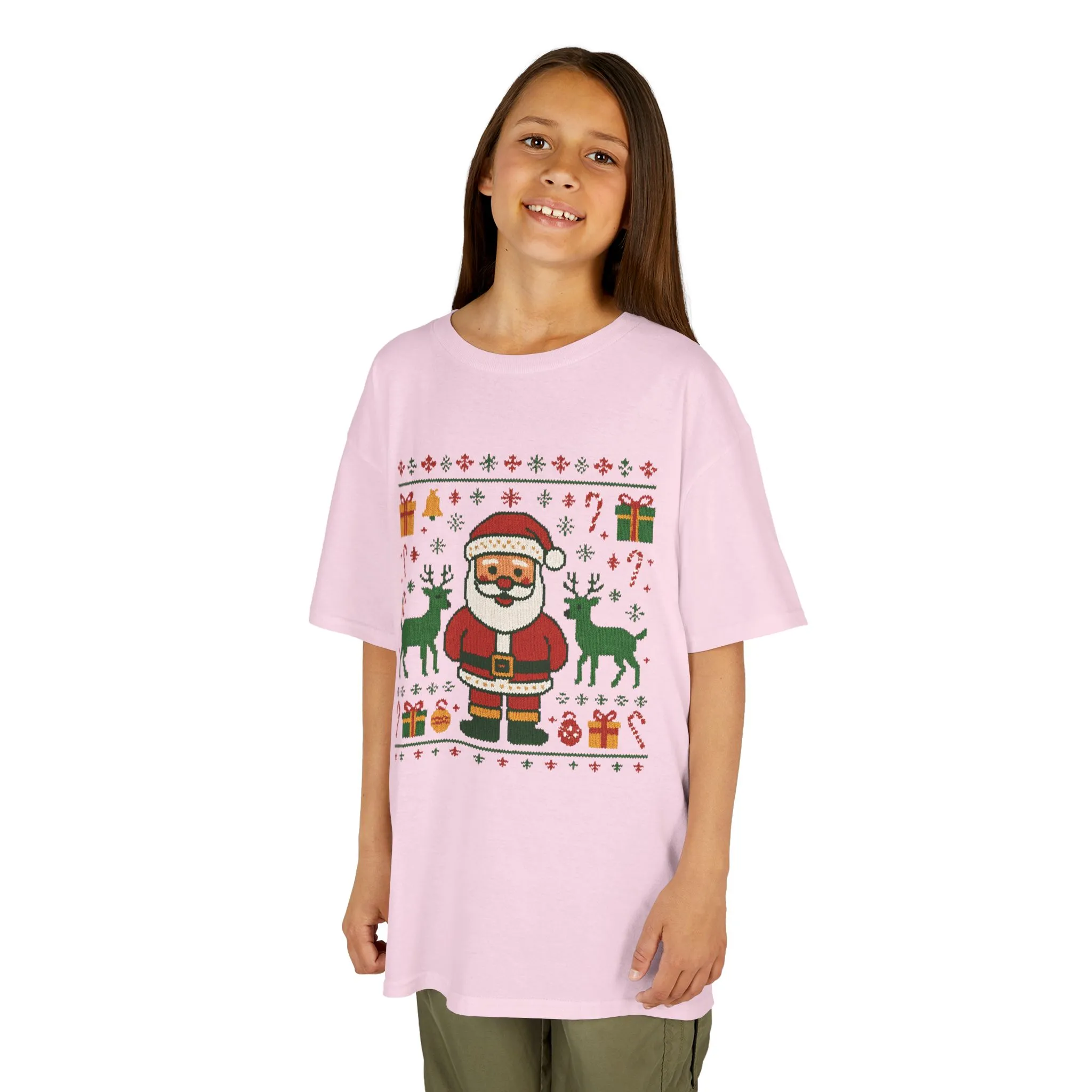 Kids Santa Christmas Shirt, Holiday Style Kids Sweater - Image 18