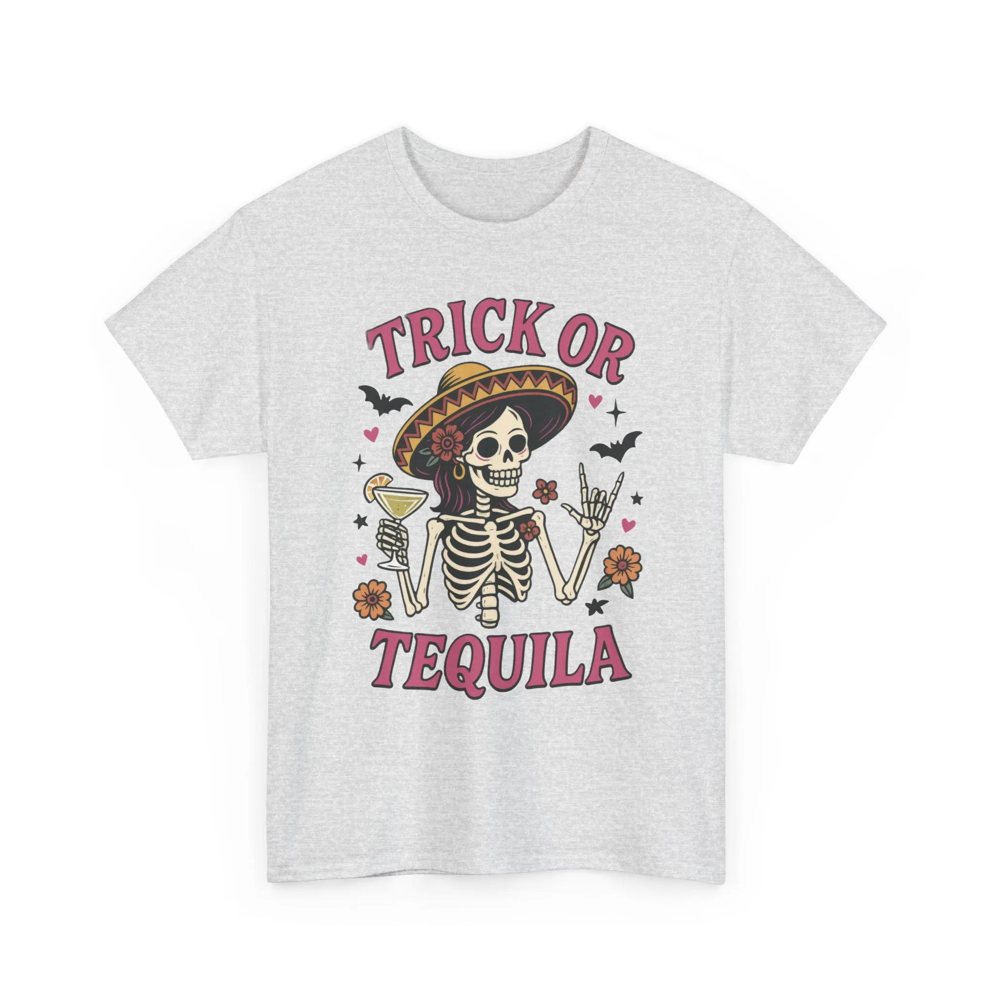 Trick or Tequila Women's T-Shirt, Funny Halloween Skeleton Drinking Shirt, Party Graphic Tee - Image 7