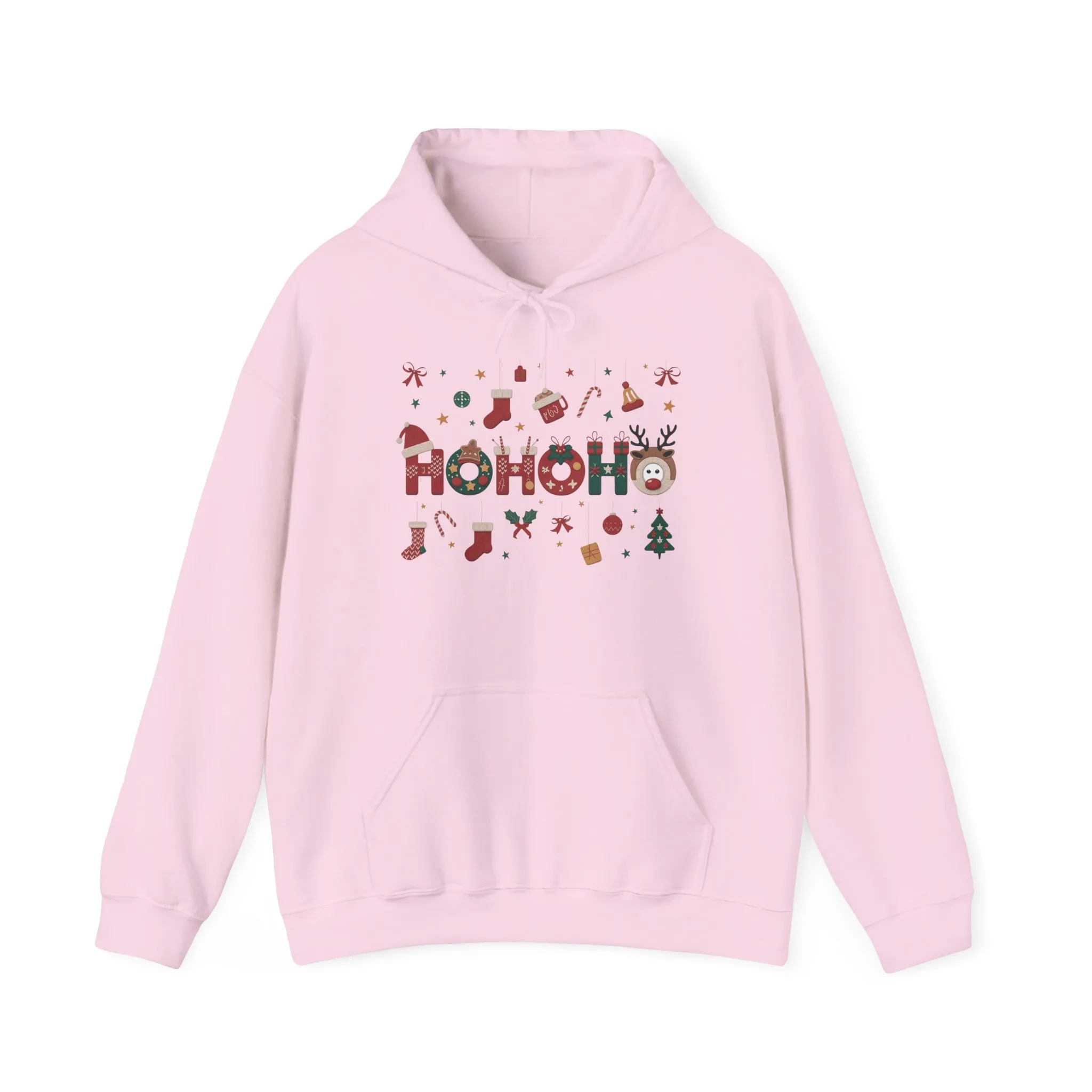 Matching Ho Ho Ho Christmas Sweatshirts, Mom and Daughter Holiday Hoodie Set, Cute Gingerbread - Reindeer Design, Family Christmas Outfits - Image 37