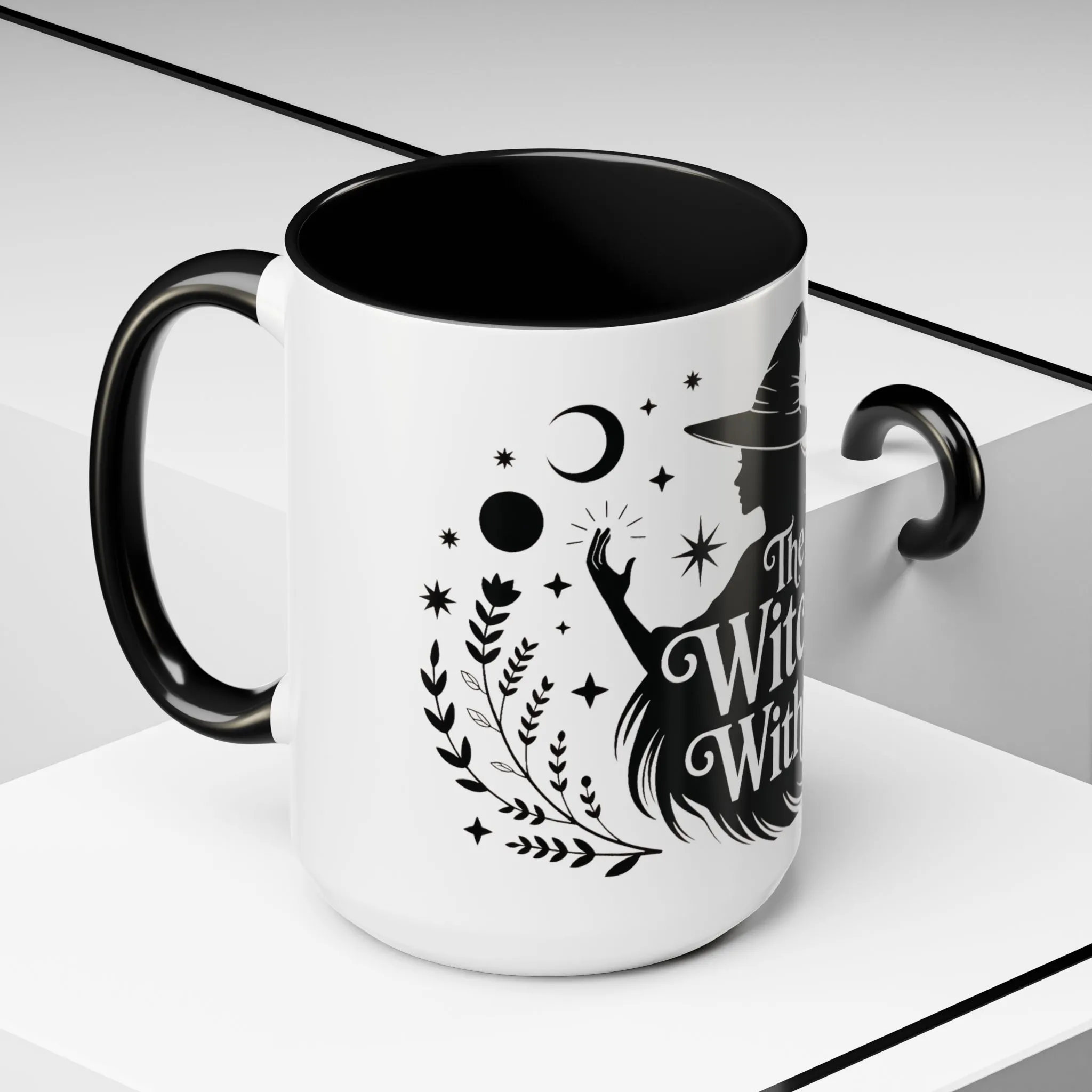 The Witch Within Mug, Minimalist Witchy Coffee Cup, Celestial Feminine Power Gift, Spiritual Boho Halloween Drinkware, Coffee Mug (11, 15oz) - Image 5