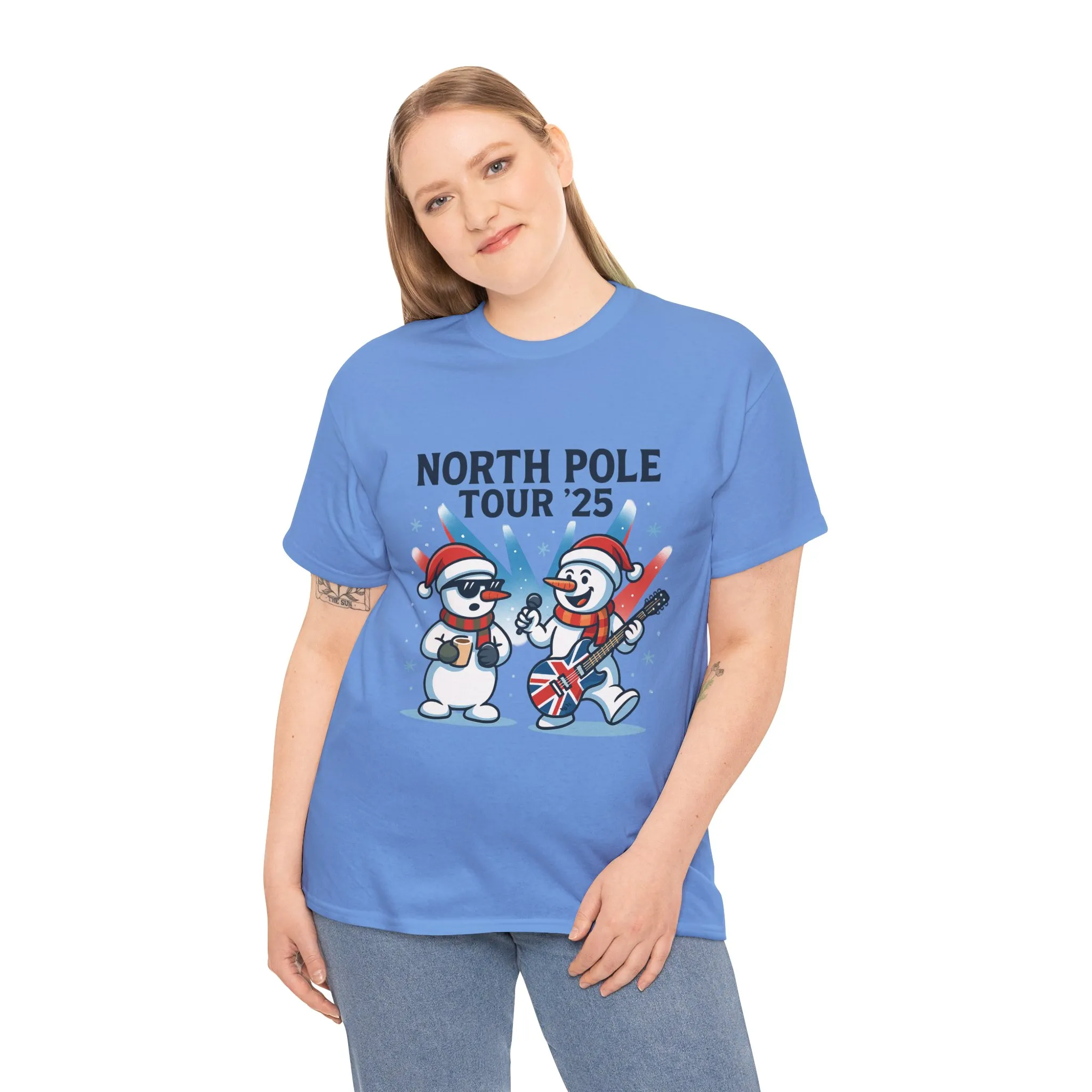 North Pole Tour 25 Women's Christmas T-Shirt, Funny Holiday Music Tee - Image 3