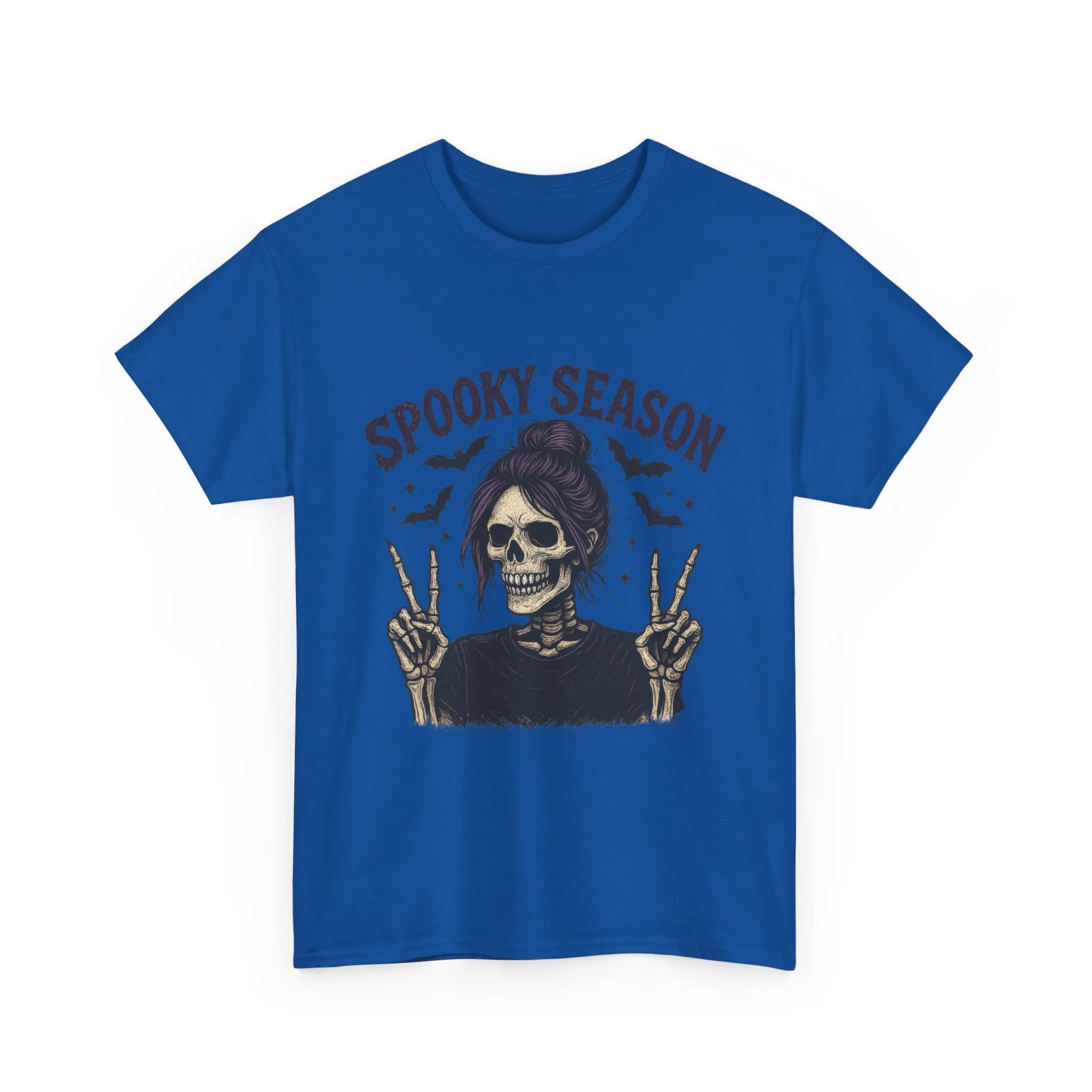 Spooky Season Women's T-Shirt, Funny Skeleton Girl Halloween Graphic Tee, Gothic Fall Shirt - Image 19