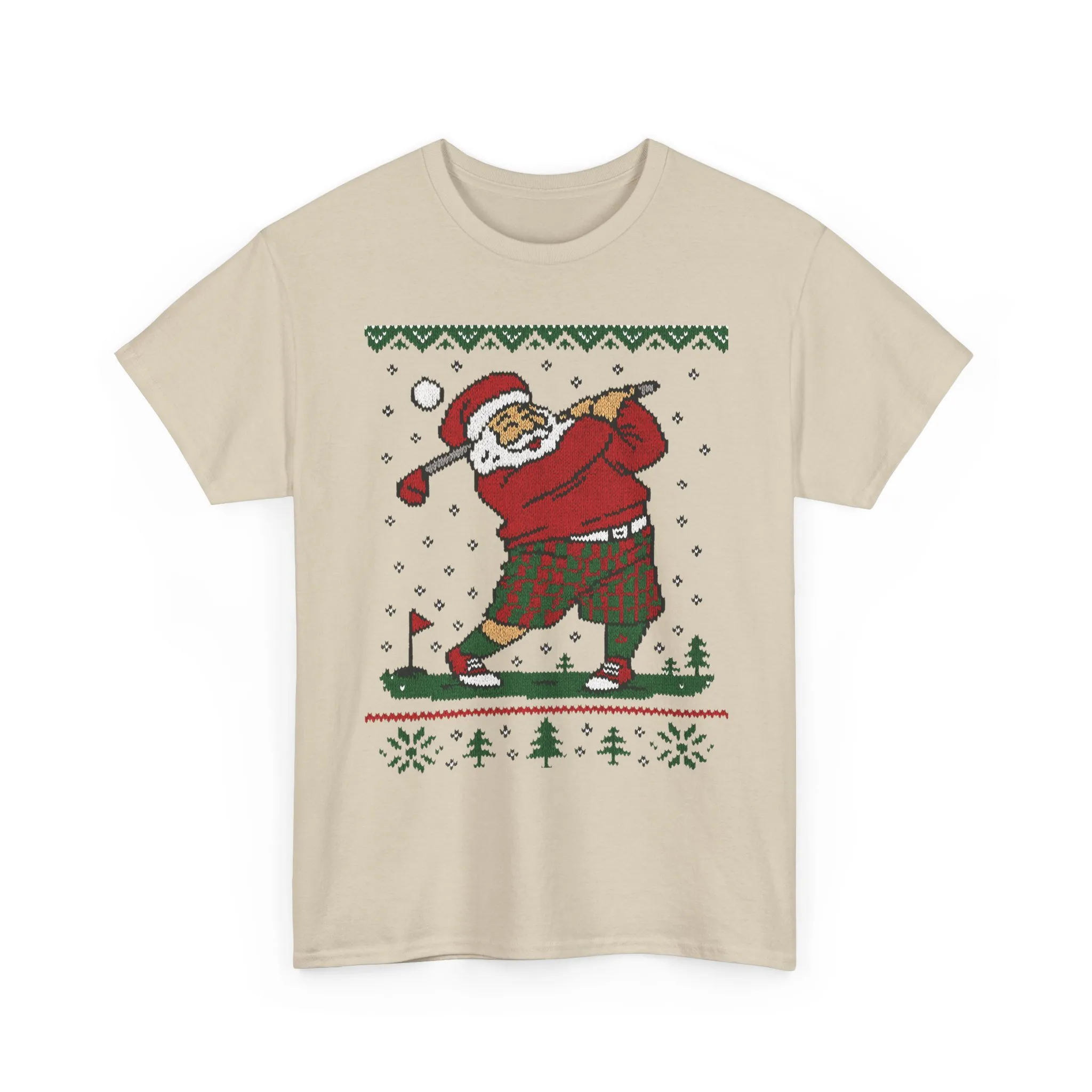 Funny Golfing Santa Christmas T-Shirt, Ugly Christmas Golf Shirt for Men, Holiday Golf Player Tee - Image 7