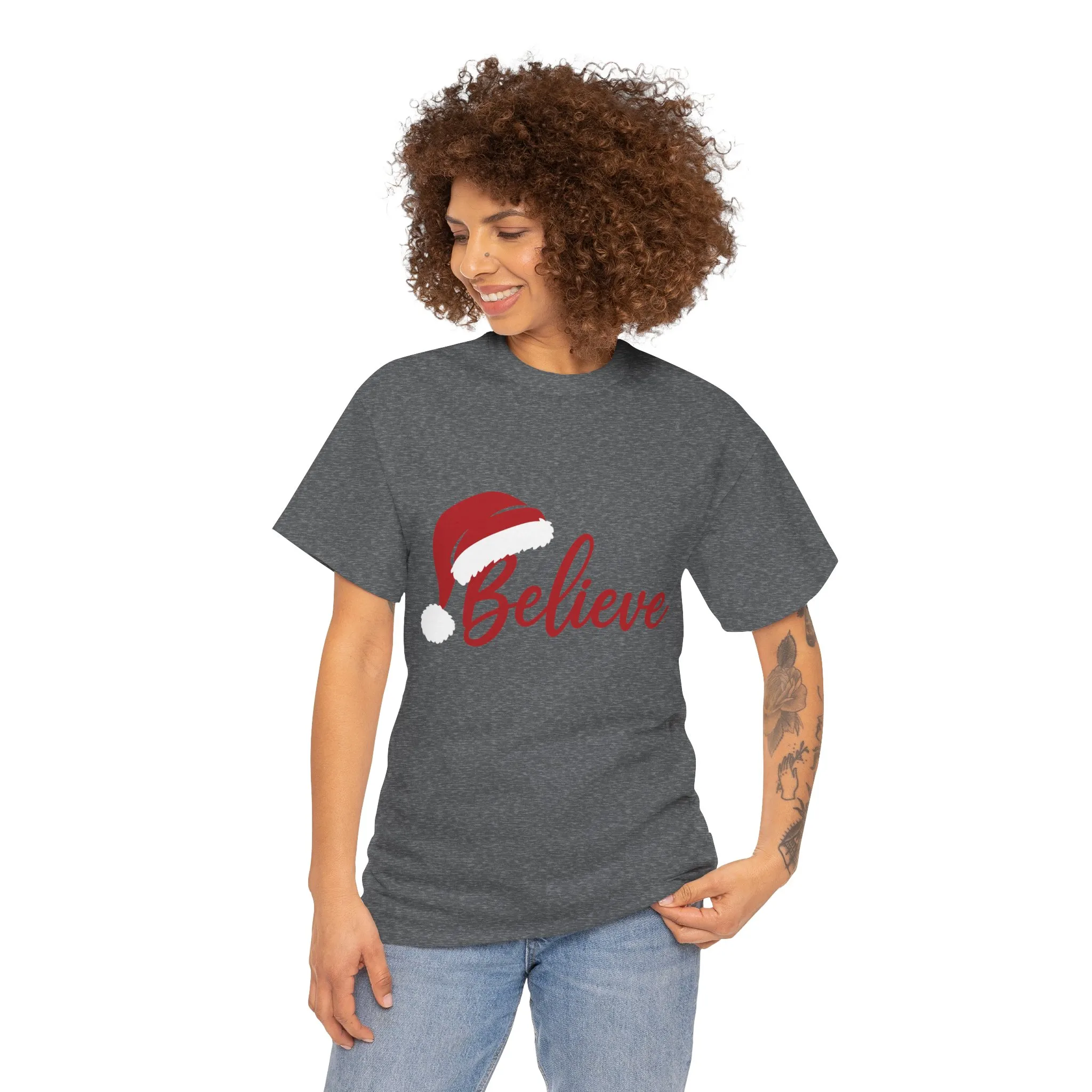 Believe Christmas Women's Shirt, Minimalist Holiday Tee - Image 8